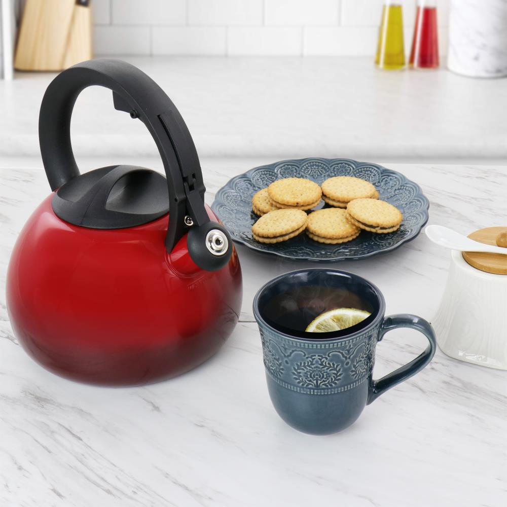Circulon Stainless Steel Whistling Induction Teakettle with Flip-Up Spout,  2.3-Quart