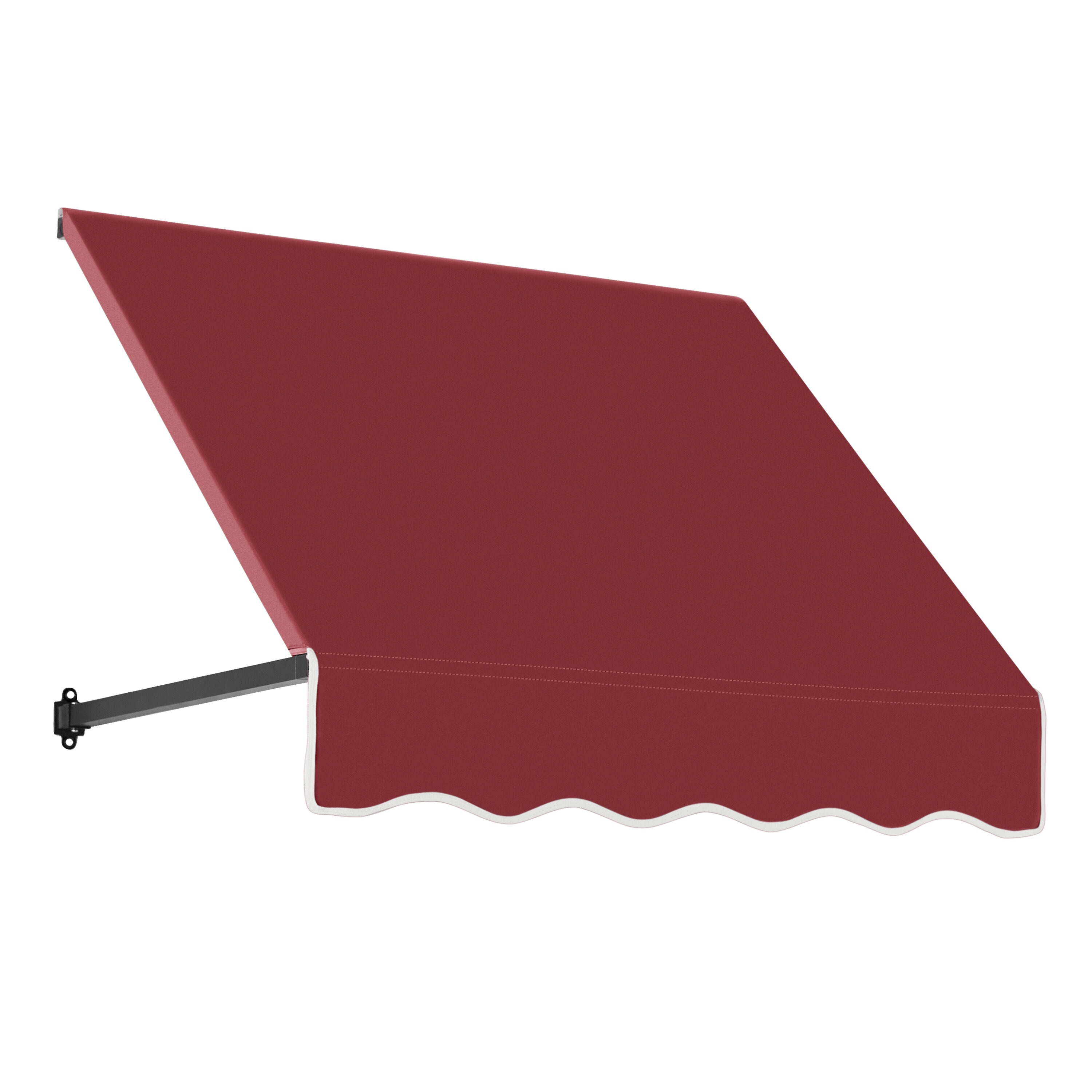 Awntech RR22-L-3B Dallas Retro 40.5-in Wide x 24-in Projection x 31-in Height Fabric Burgundy Solid Fixed Window/Door Awning