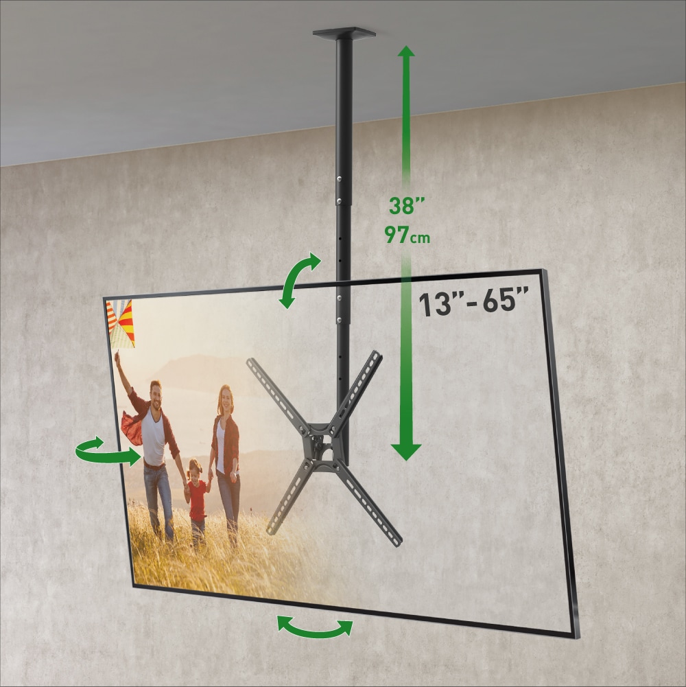 Barkan 3500B TV mounts Swivel Indoor Ceiling TV mount Fits TVs up to 65-in ( Hardware Included )