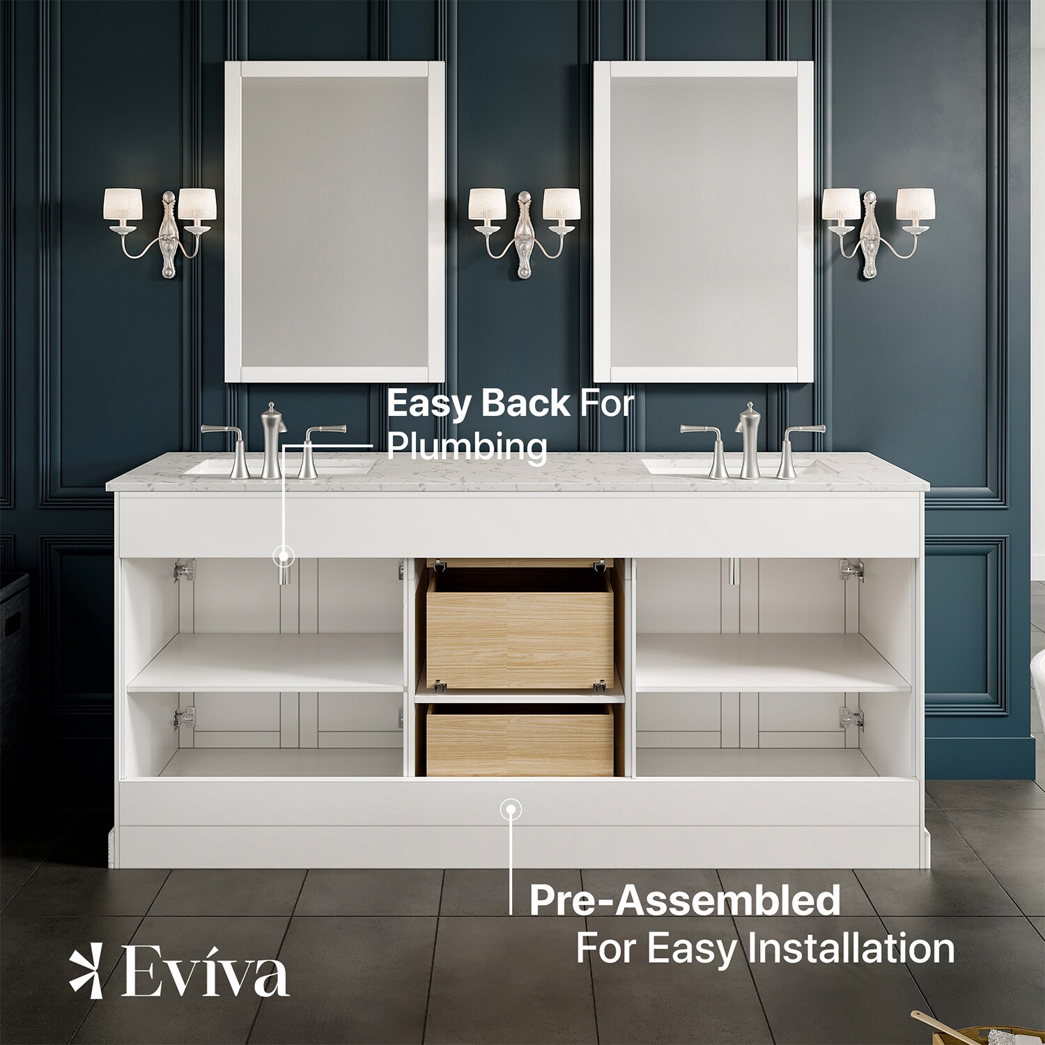Eviva EVVN666-72WH Bath-Vanity-Combo - View #6