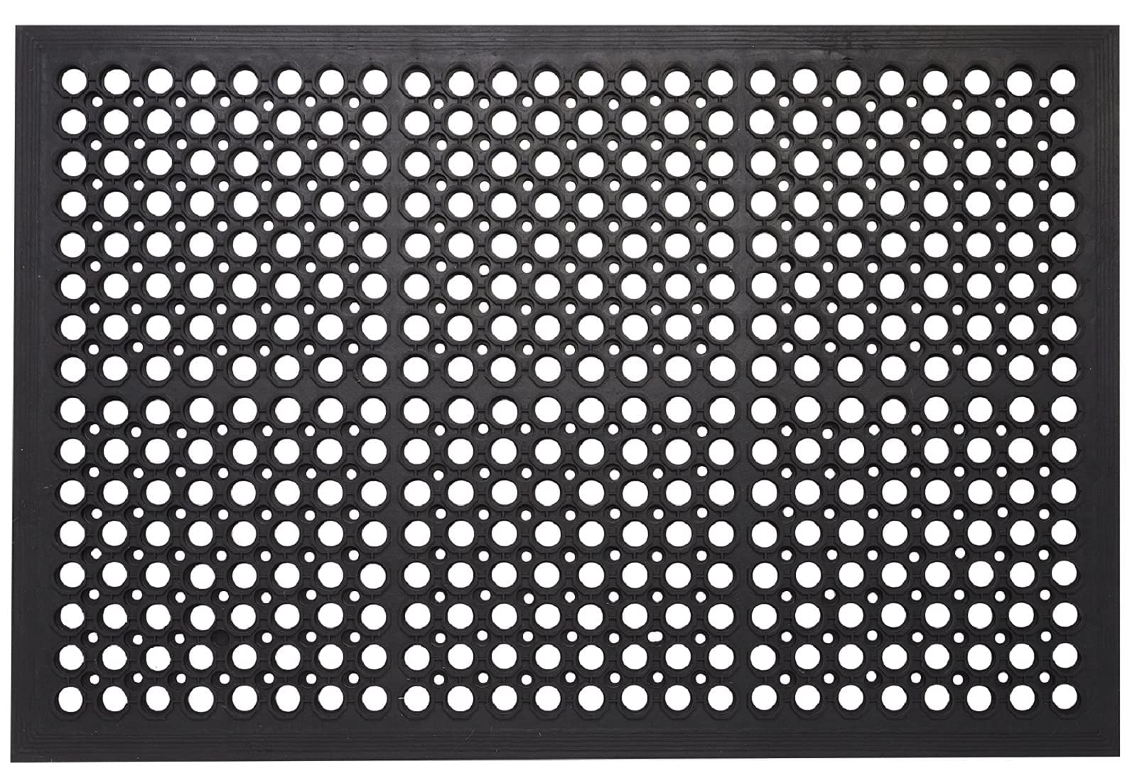 VersaTex 24 x 36 Multipurpose Recycled Rubber Floor Utility Mat, Black