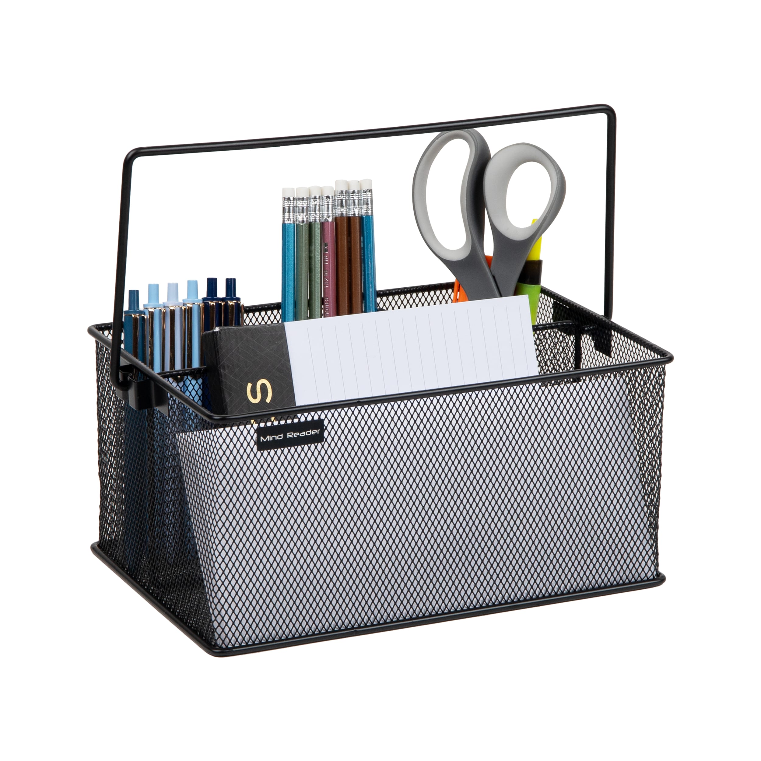 Mind Reader MESHBASKET-BLK Black Metal 4 -Compartment