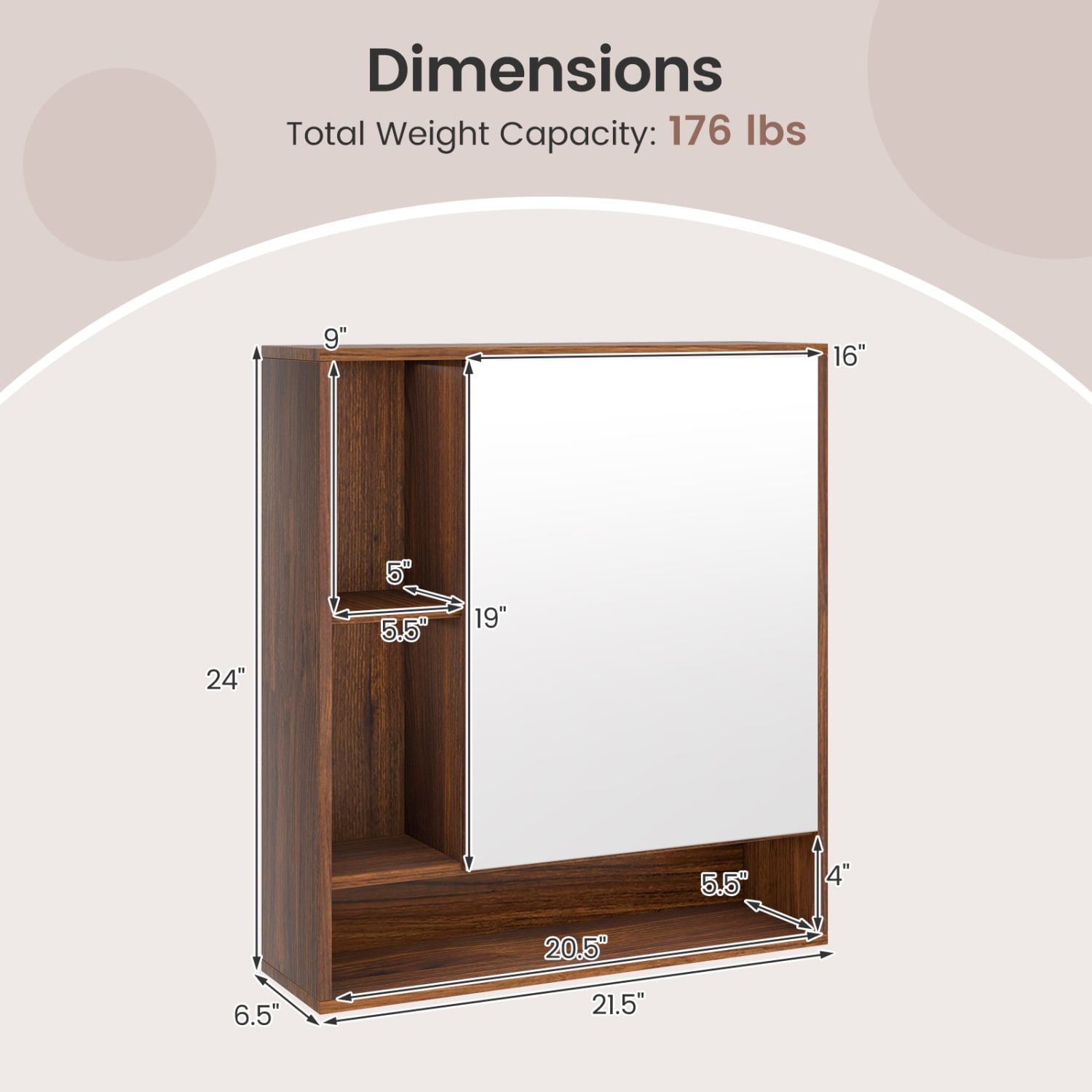 Forclover HYFE-7886BN Bathroom-Wall-Cabinets - View #11