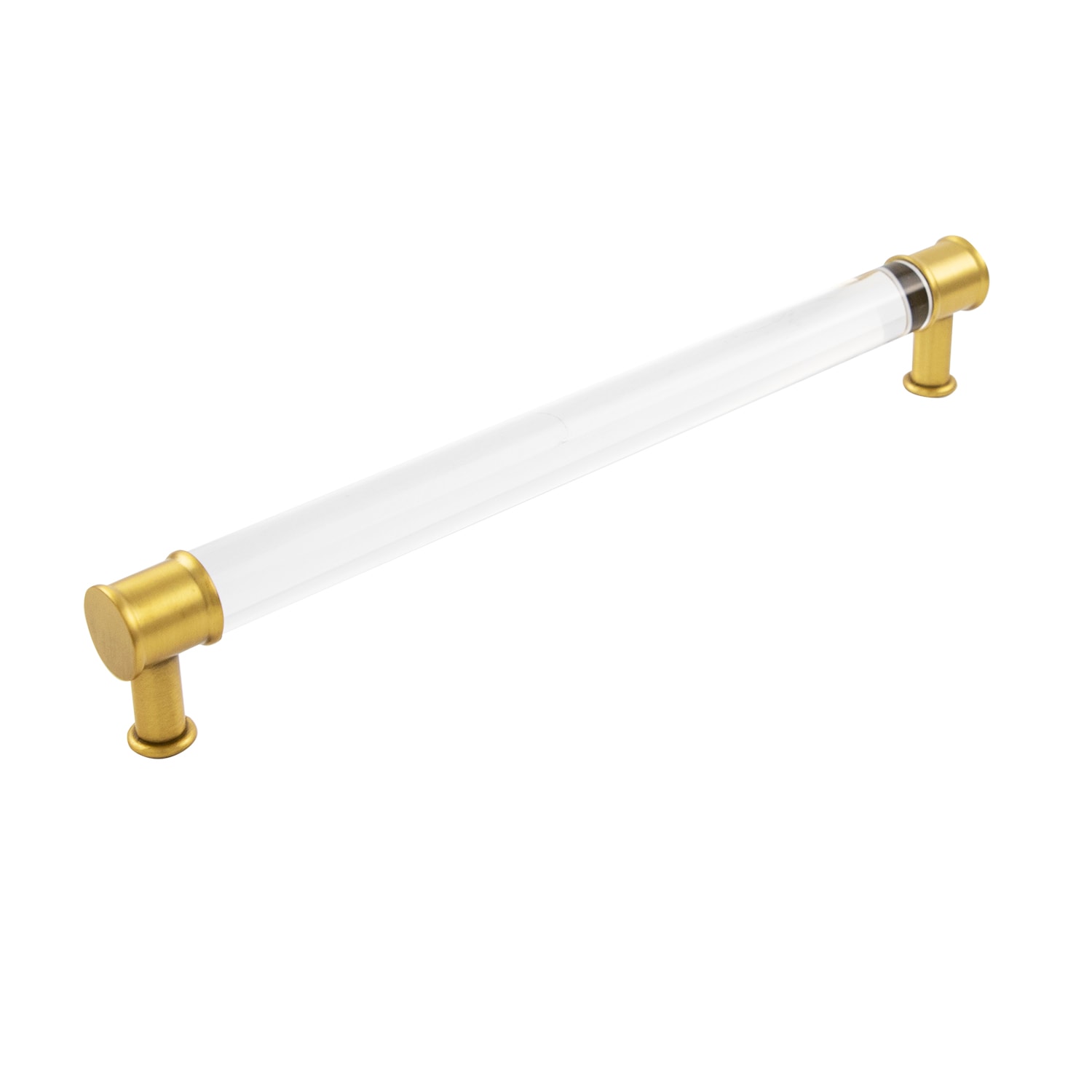 Hickory Hardware P3711-CABGB-5B Midway 12-in , 305mm Center to Center Crysacrylic with Brushed Golden Brass Rectangular Bar 5 -Pack