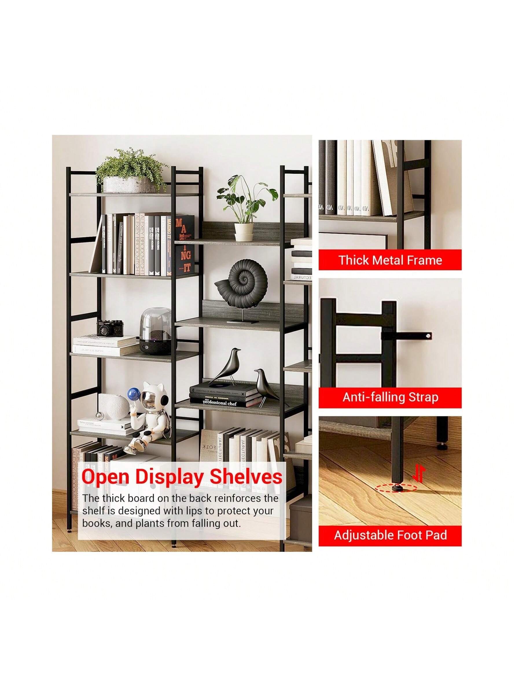 WhizMax BY02-PHO-16DVHB5A bookcases - View #4