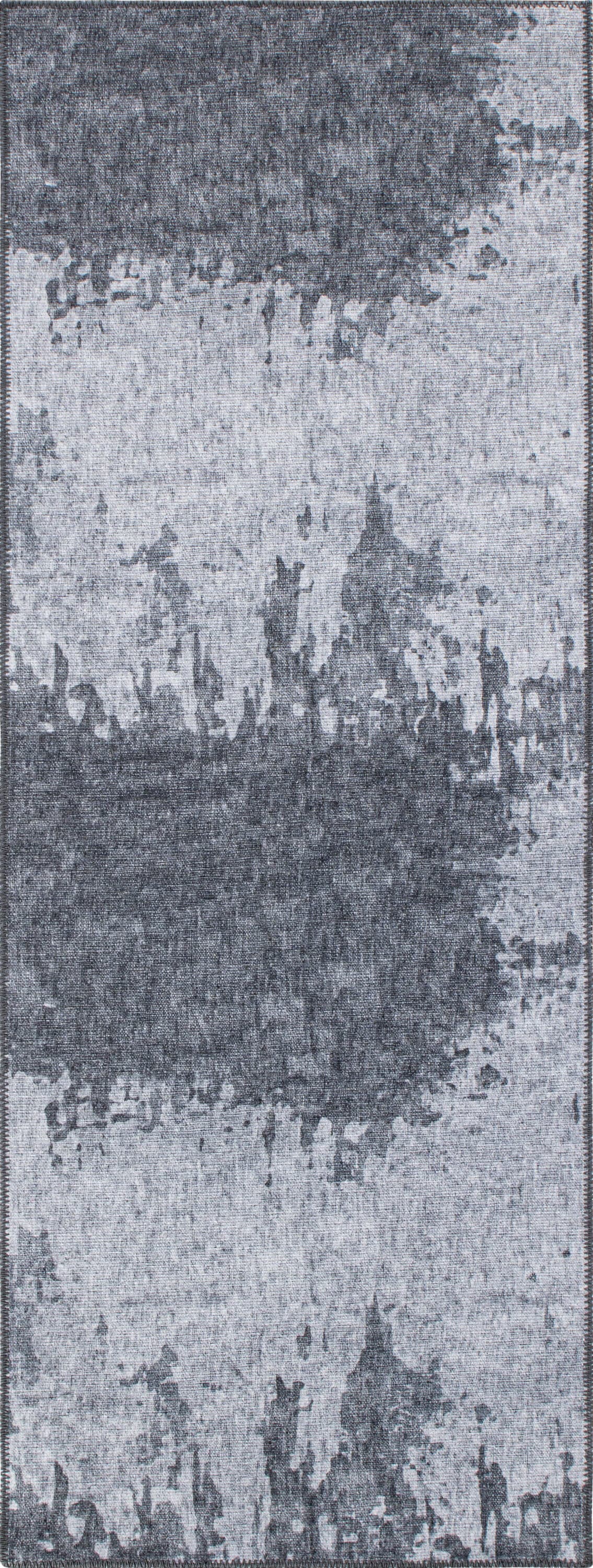 World Rug Gallery 5077GRAY2X7 Somerville 2 X 7 (ft) Gray Indoor Abstract Vintage Runner Rug