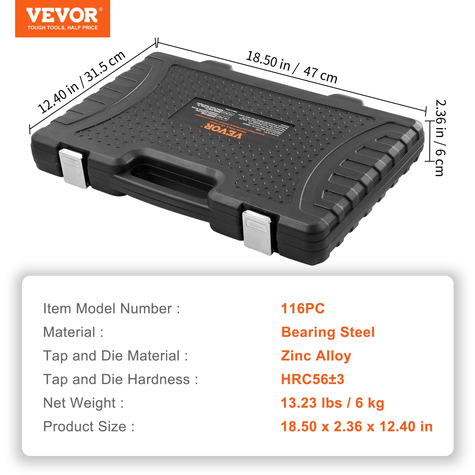 VEVOR SZHMJZSZBY116ORORV0 Taps-Dies-Sets - View #8