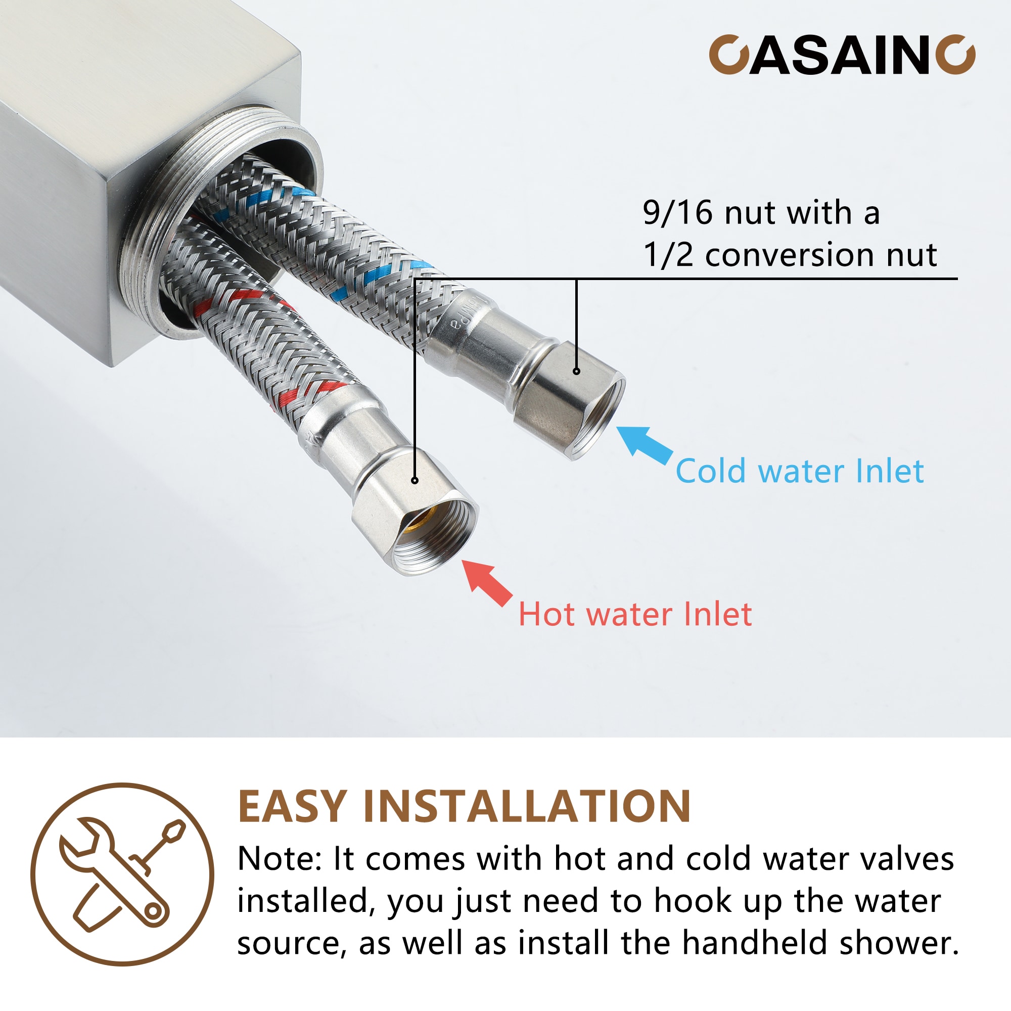 CASAINC KCLT0055-BN Roman-Tub-Faucets - View #11