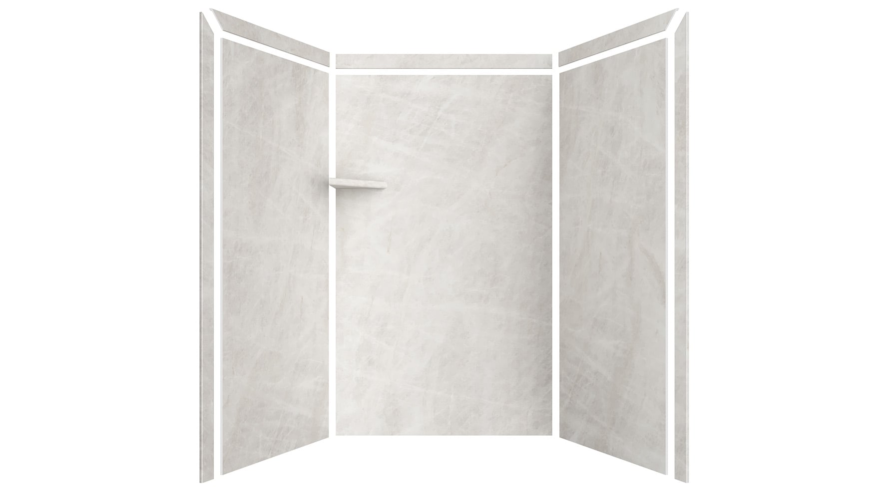 FlexStone SSK48367831DU 48-in W x 36-in D x 80-in H Dune 3 -Piece Glue Up Alcove Shower wall surround
