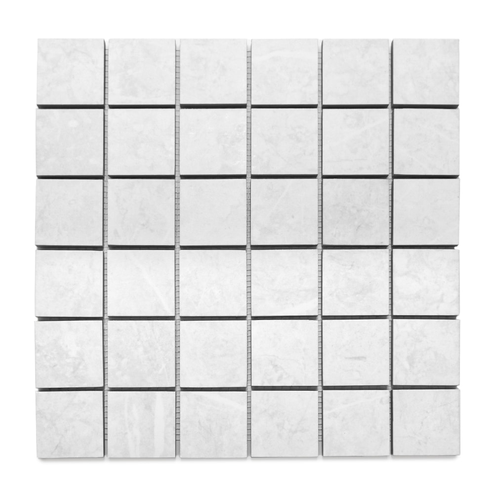 The Tile Life Opera White 2-in x 2-in Matte Porcelain Marble look Mosaic Floor and Wall Tile ( 1-sq ft / Piece )
