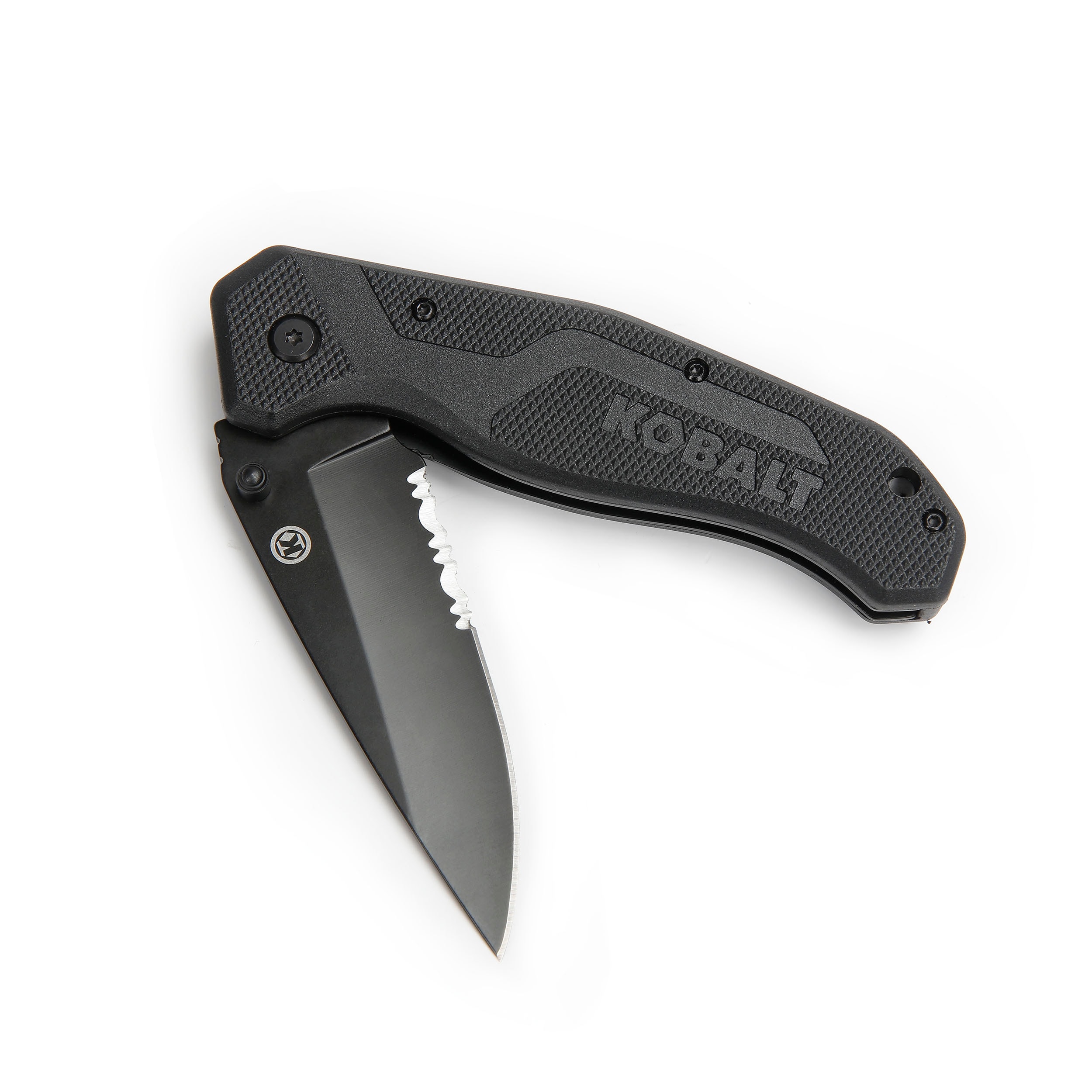 Kobalt 3.5-in Stainless Steel Blade with Serration Pocket Knife at