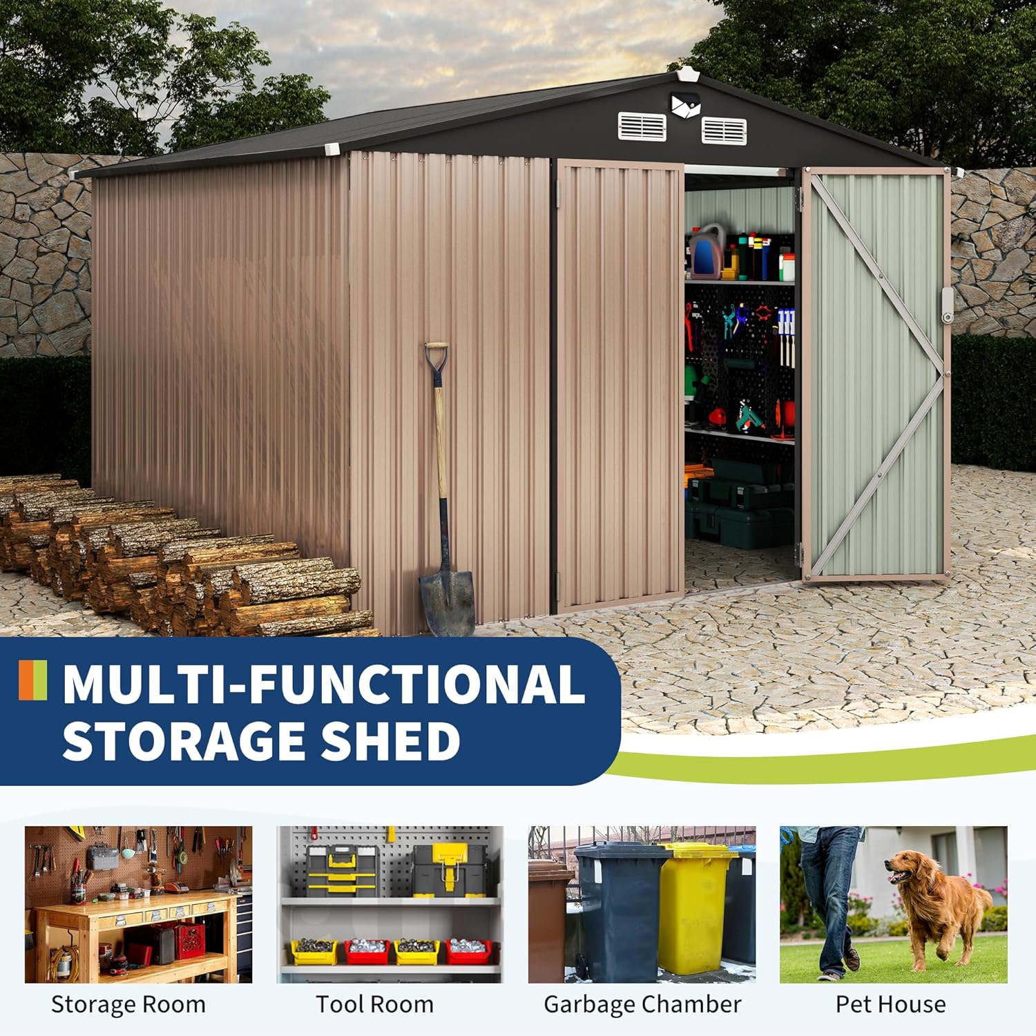 Garvee MIHHZ-H397SVAOT5U Metal-Storage-Buildings-Sheds - View #4