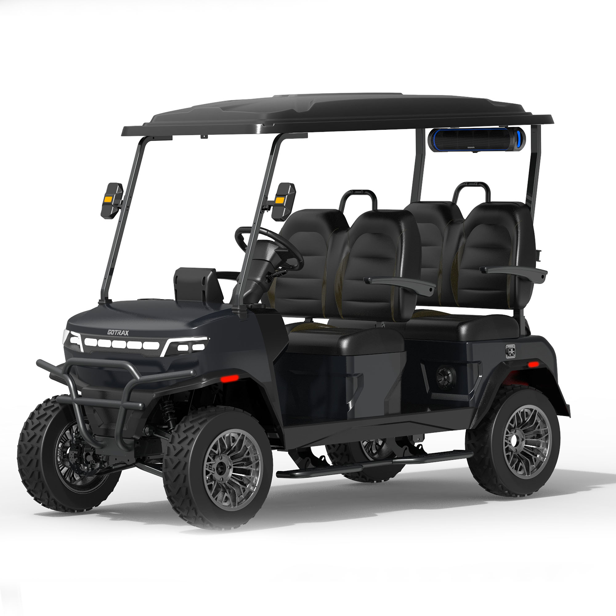 GOTRAX 4 Seat Electric Golf Cart with Lithium Battery, Max Speed 19 mph