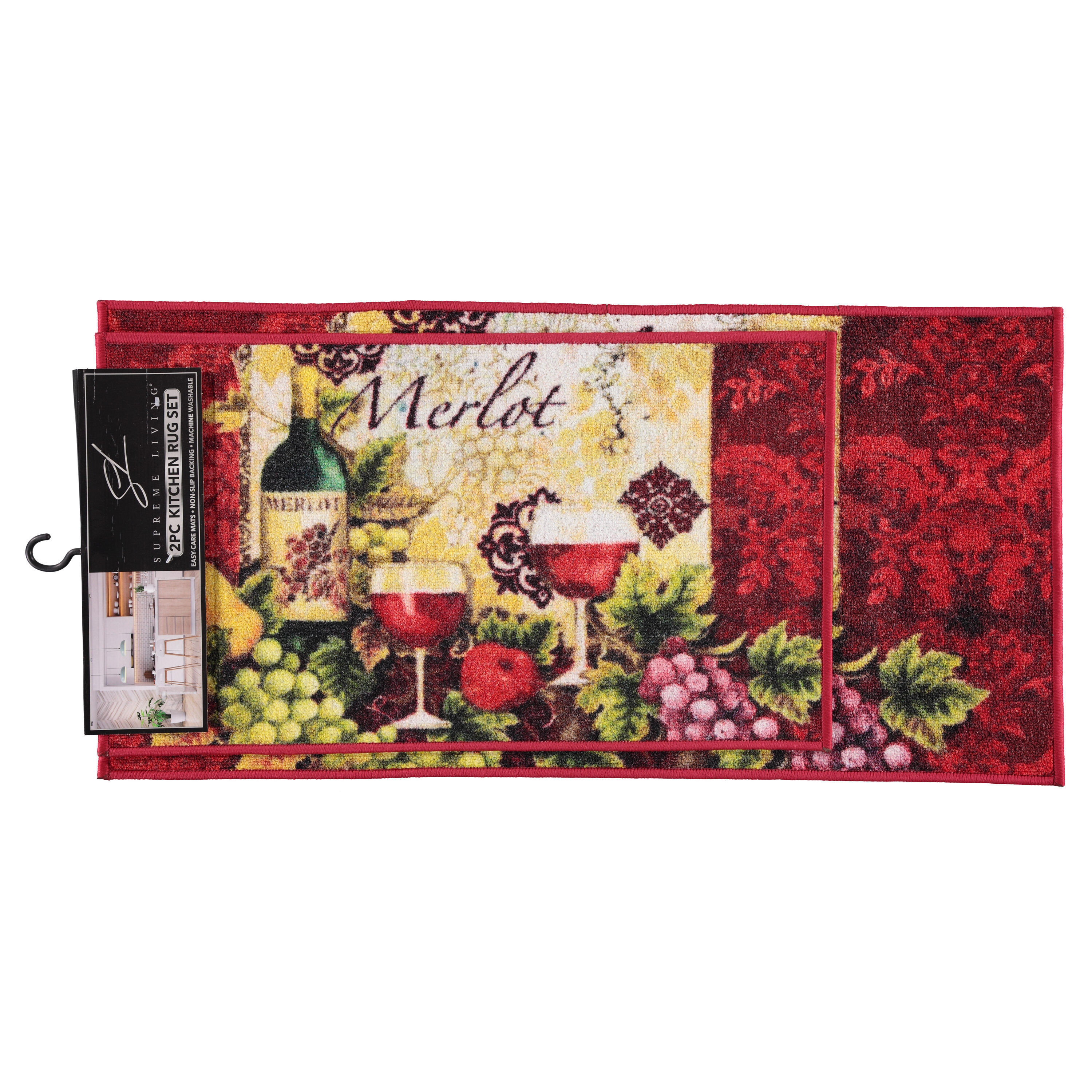 J&V TEXTILES KM40 Interlocking Multicolor Polyester Rectangular Indoor Home Anti-fatigue mat
