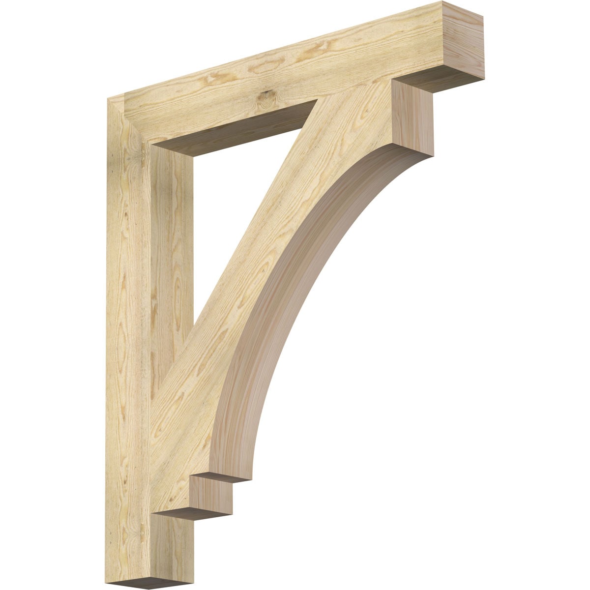 Ekena Millwork BKT06X42X48IMP05RDF Imperial Block Rough Sawn 6-in x 42-in x 48-in Douglas fir Brown Wood Standard bracket