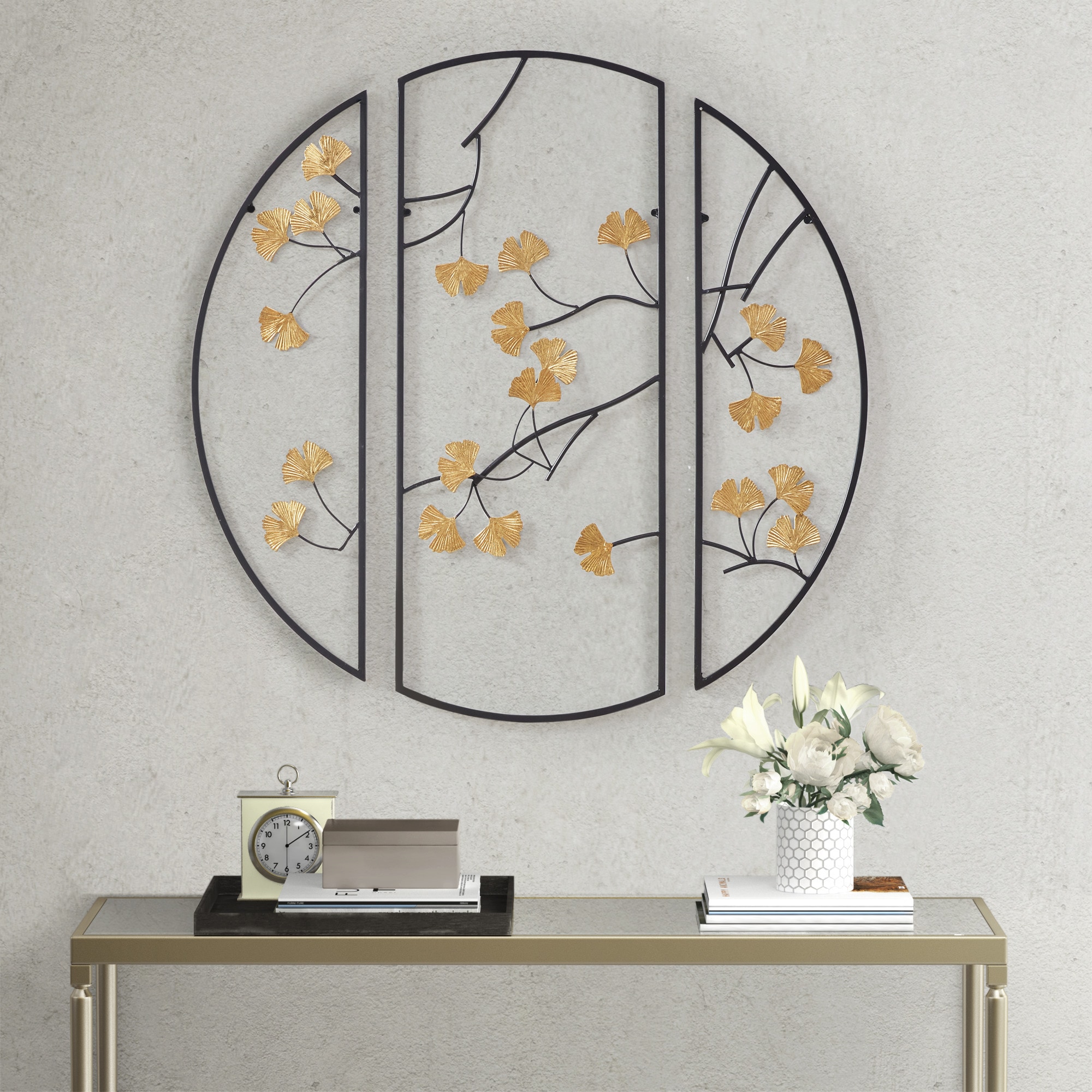 Madison Park MP95B-0250 14.6-Inches W x 35.4-Inches H Metal Nature Wall sculpture
