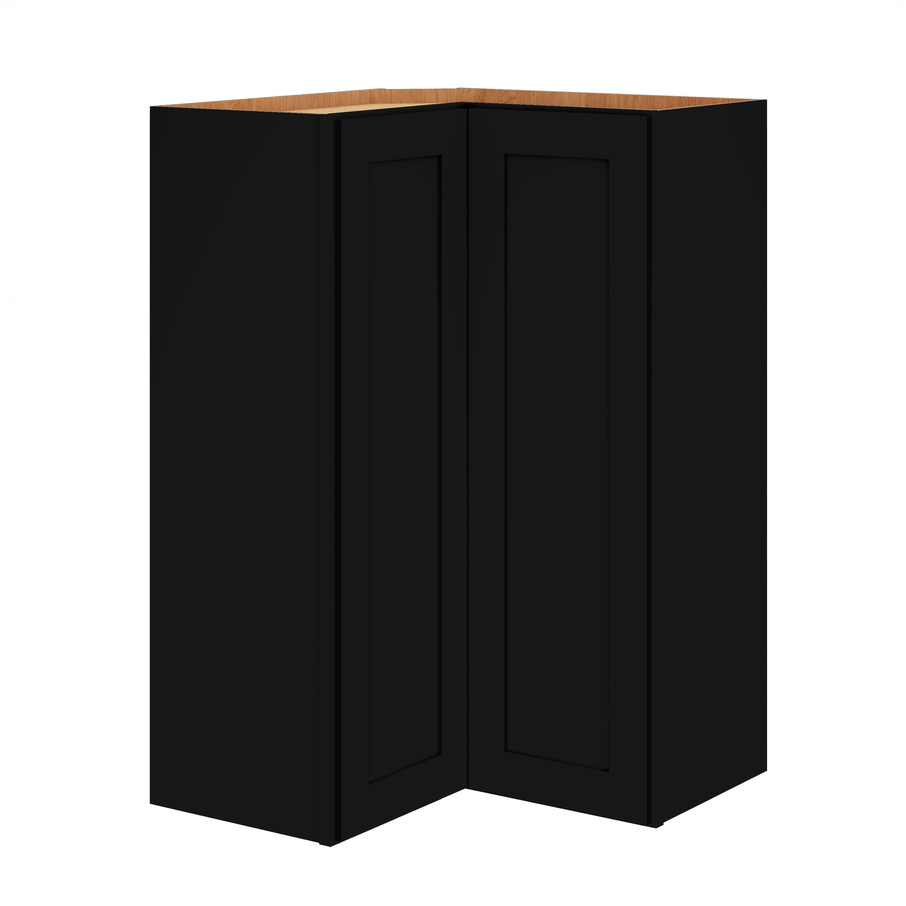Diamond Express 61I-ER36R Jamestown 24-in W x 36-in H x 12-in D Black L-shaped Corner wall Fully assembled Plywood Cabinet (Recessed Panel Shaker)