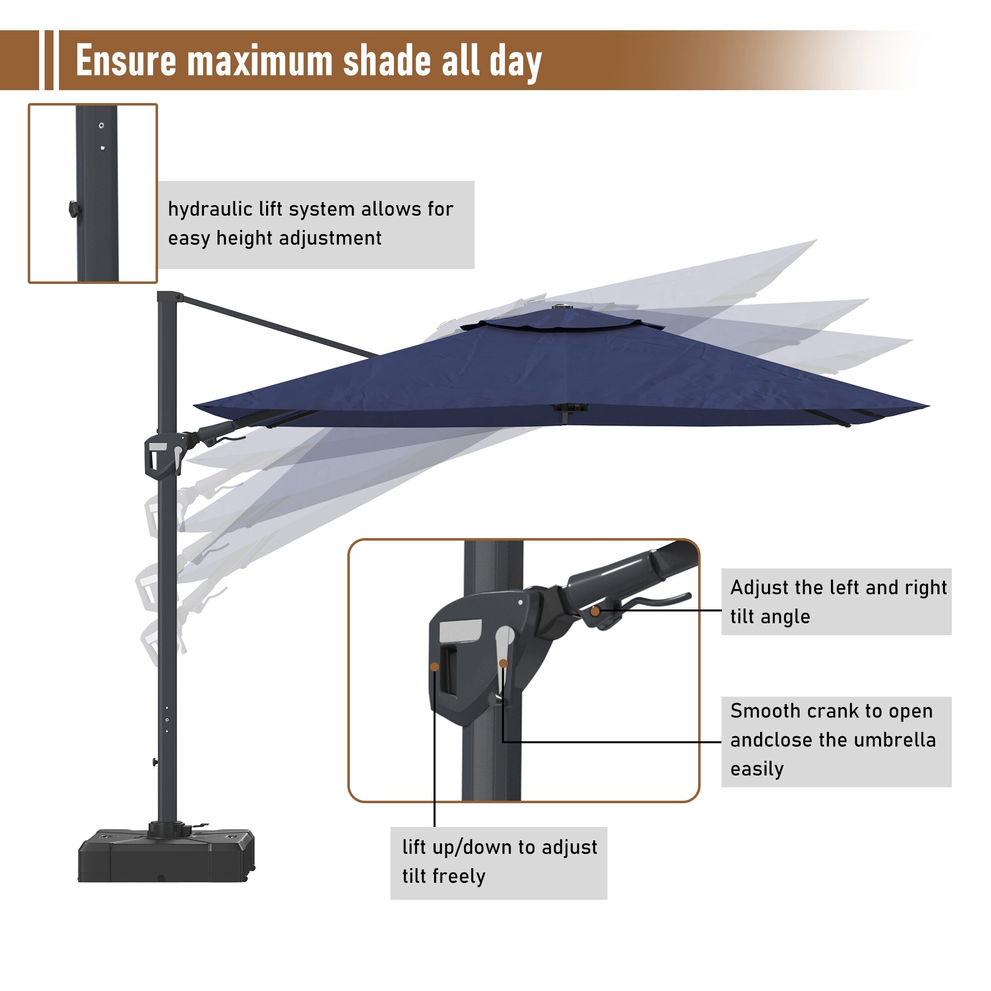 Clihome CWCH-OP70084OR Umbrellas-2 - View #7