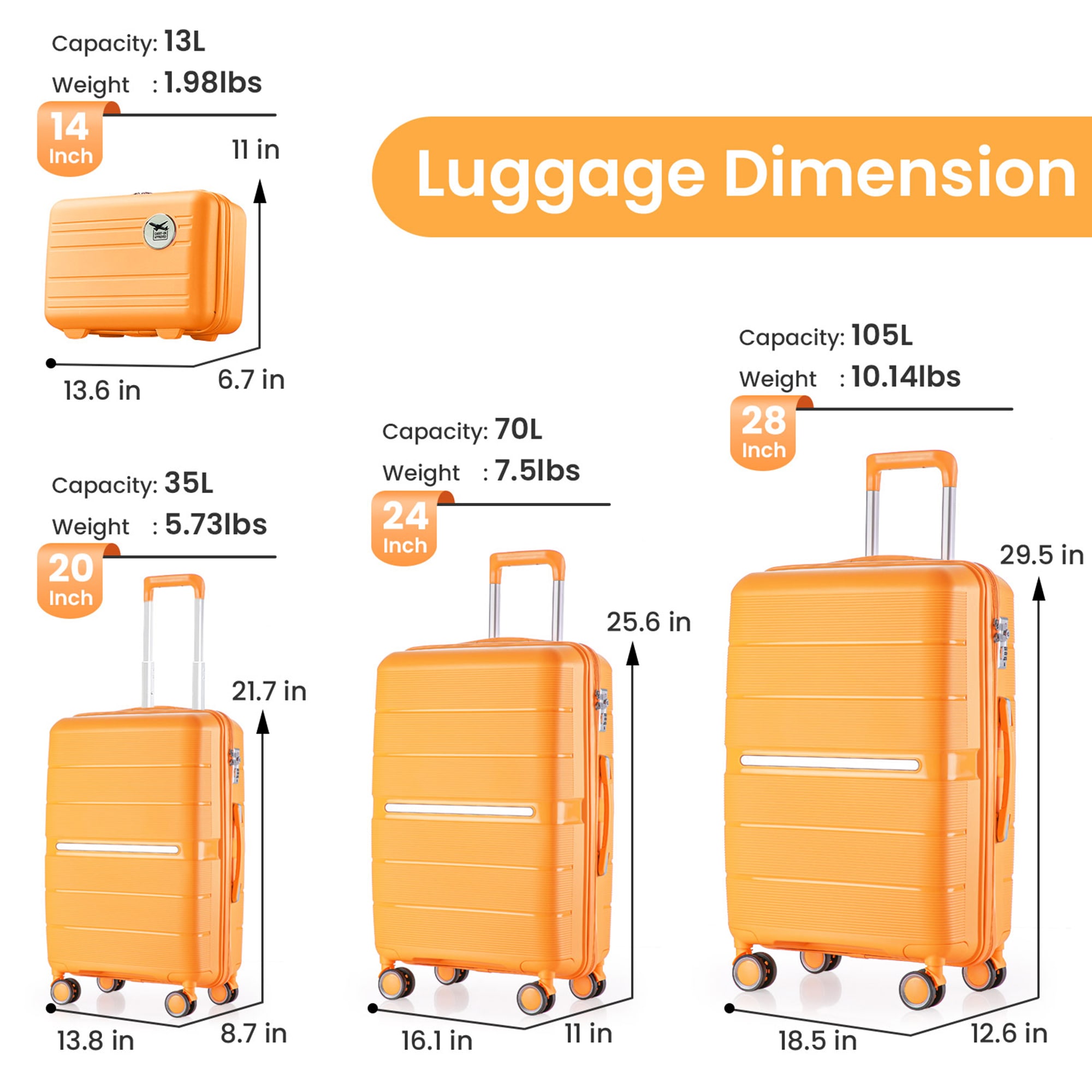 SINOFURN SYD9200004OR Luggage-And-Luggage-Sets - View #6