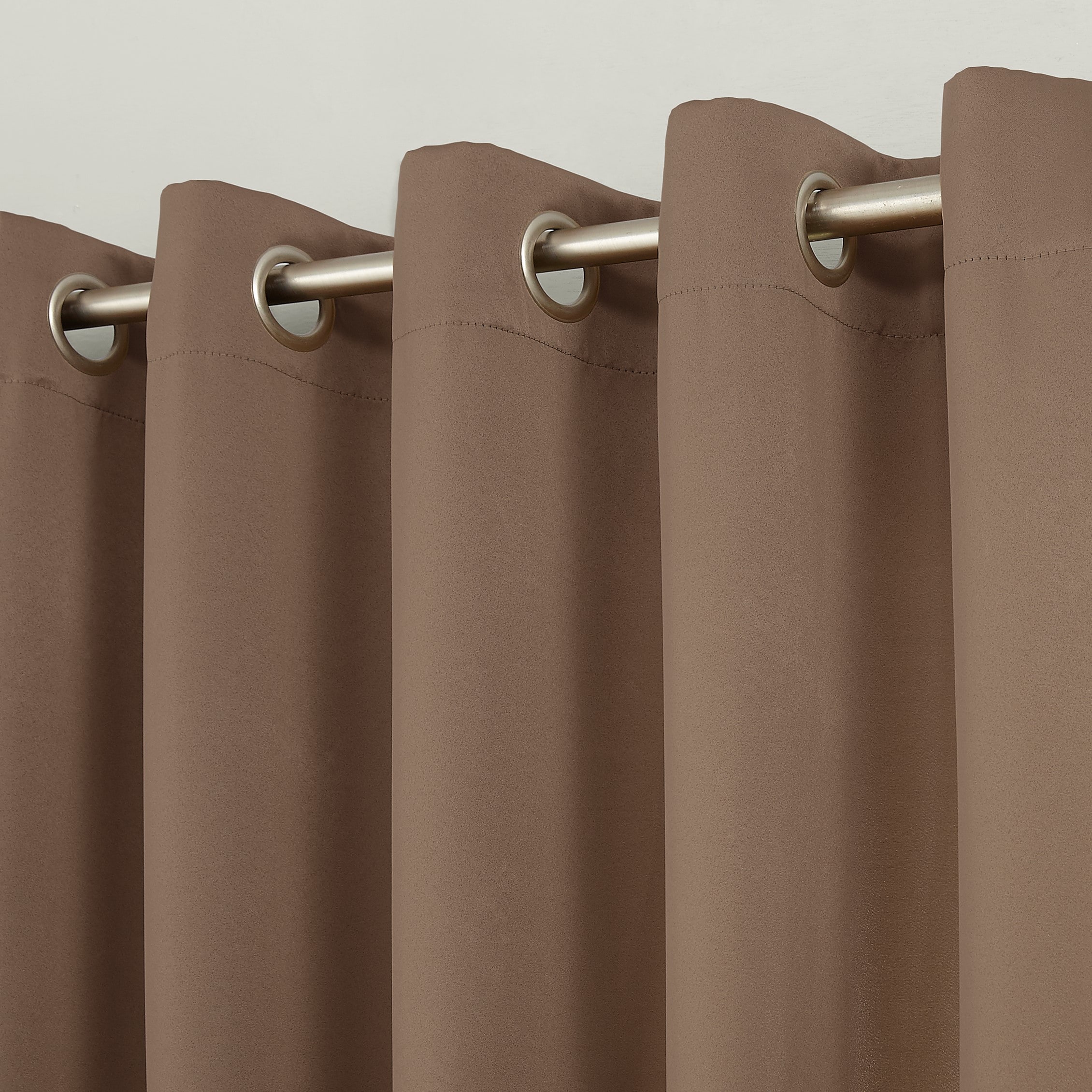 Barley Brown Blackout Energy Efficient Grommet Curtain Panel