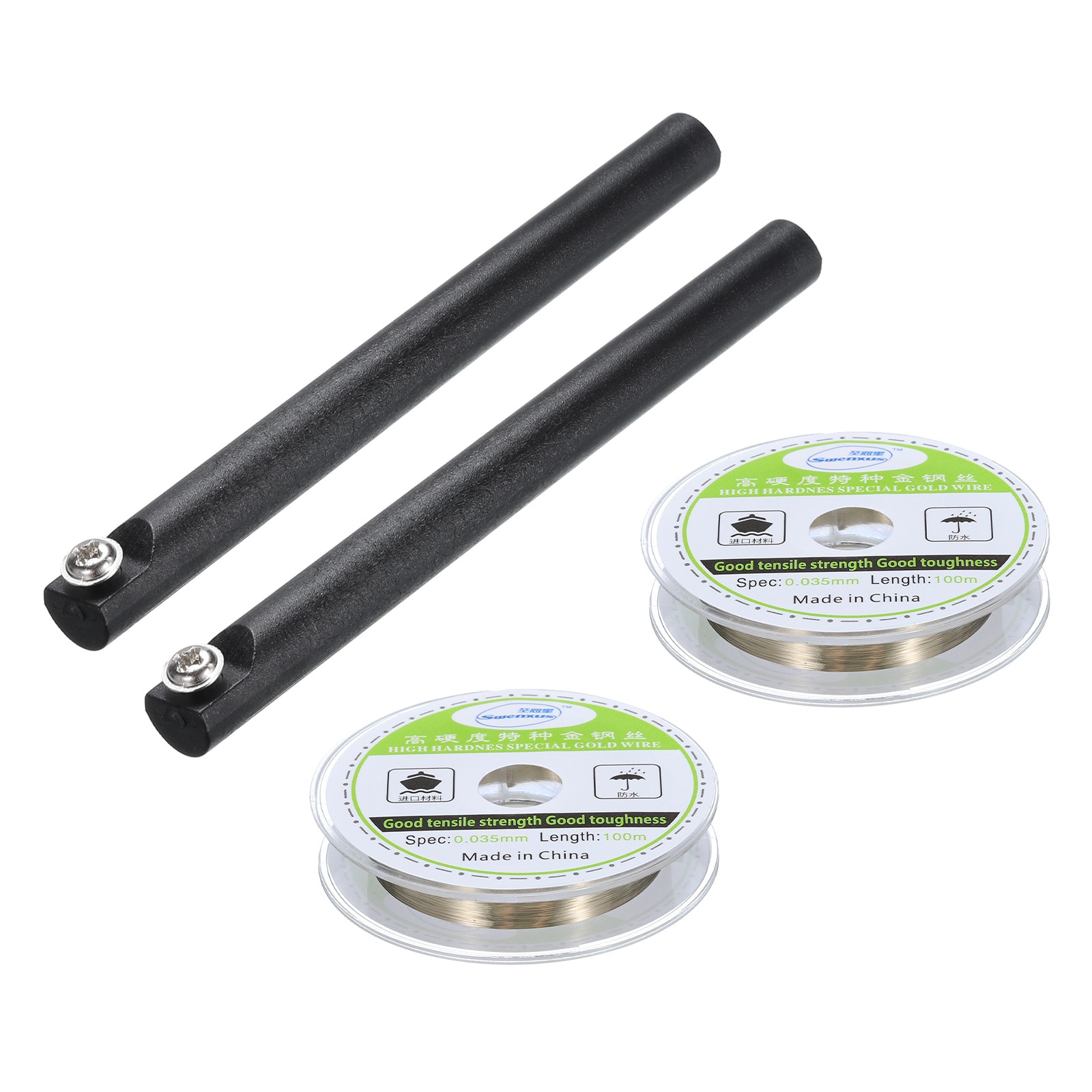 Unique Bargains 100m/328ft Molybdenum Screen Cutting Wire Line with Handle Phone LCD Cutting Wire Glass Separate Repair Tool 0.035mm #S26032400UX2138