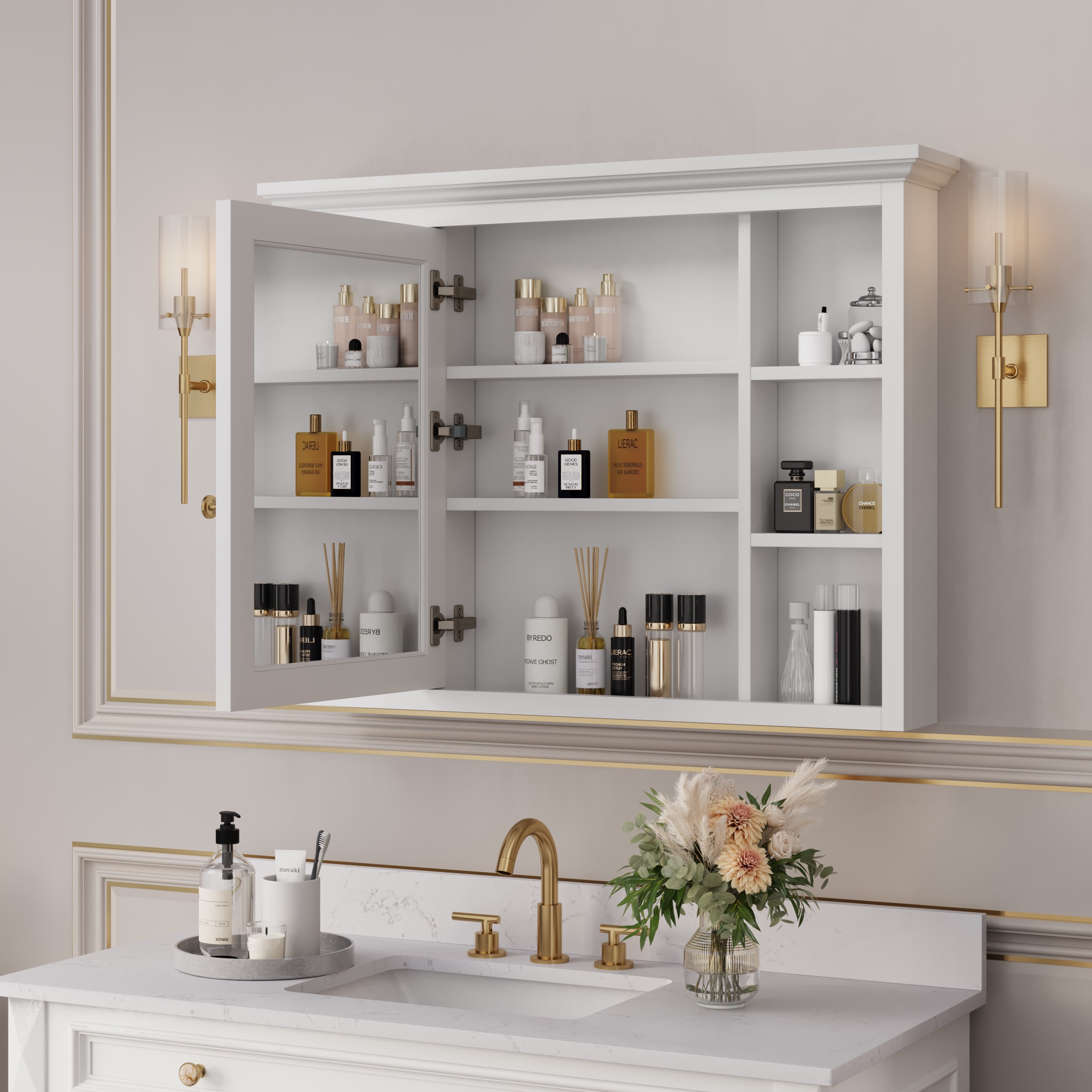 WELLFOR HA4030MC-WT Bathroom-Medicine-Cabinets - View #2