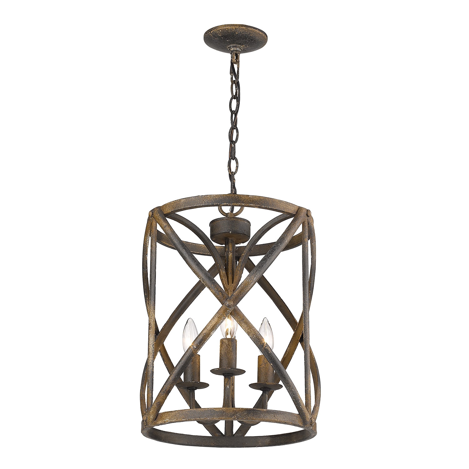 Golden Lighting 0890-3P ABI Pendant-Lights - View #2