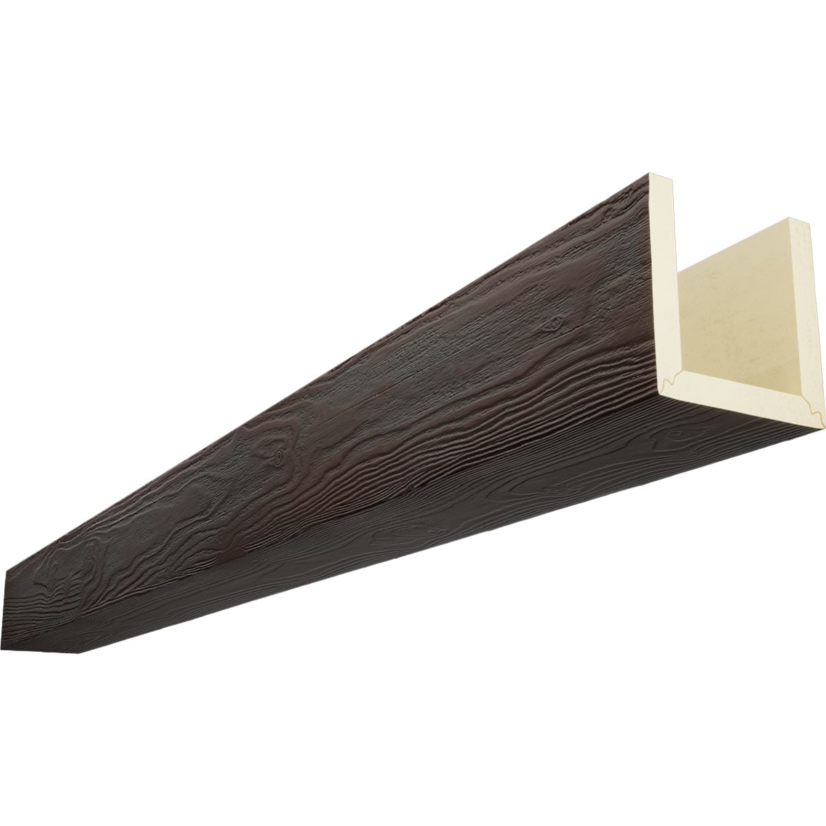 Ekena Millwork BMSD3C0040X040X120ZY 1-in x 4-in x 10-ft Cherry Finished Urethane U-Shaped Decorative Beam