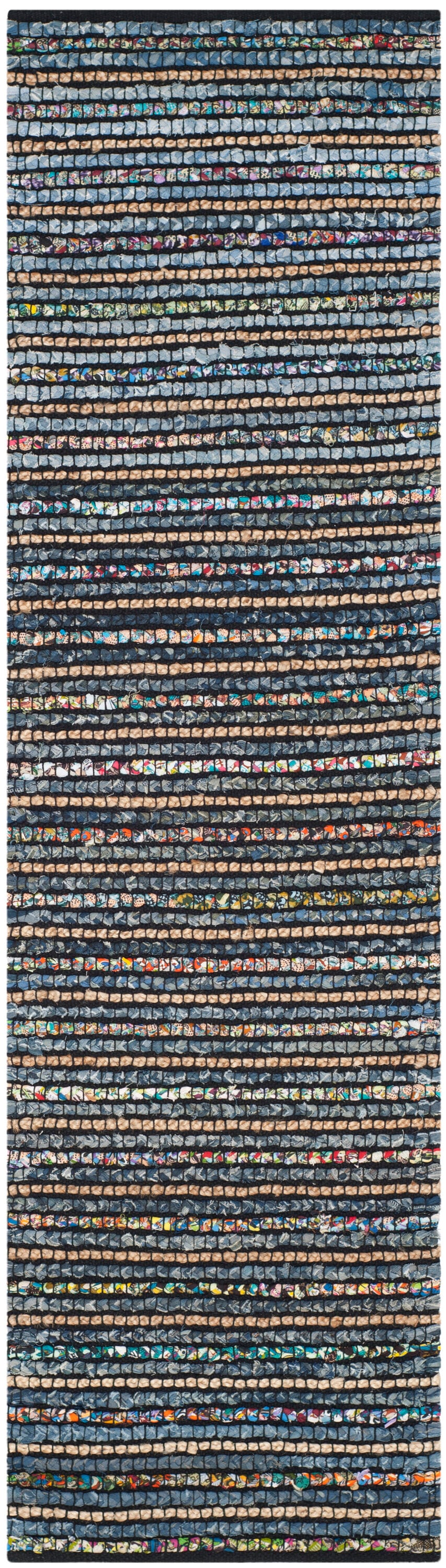 Handmade Flat Woven Multicolor Cotton Runner Rug 2'3" x 8'