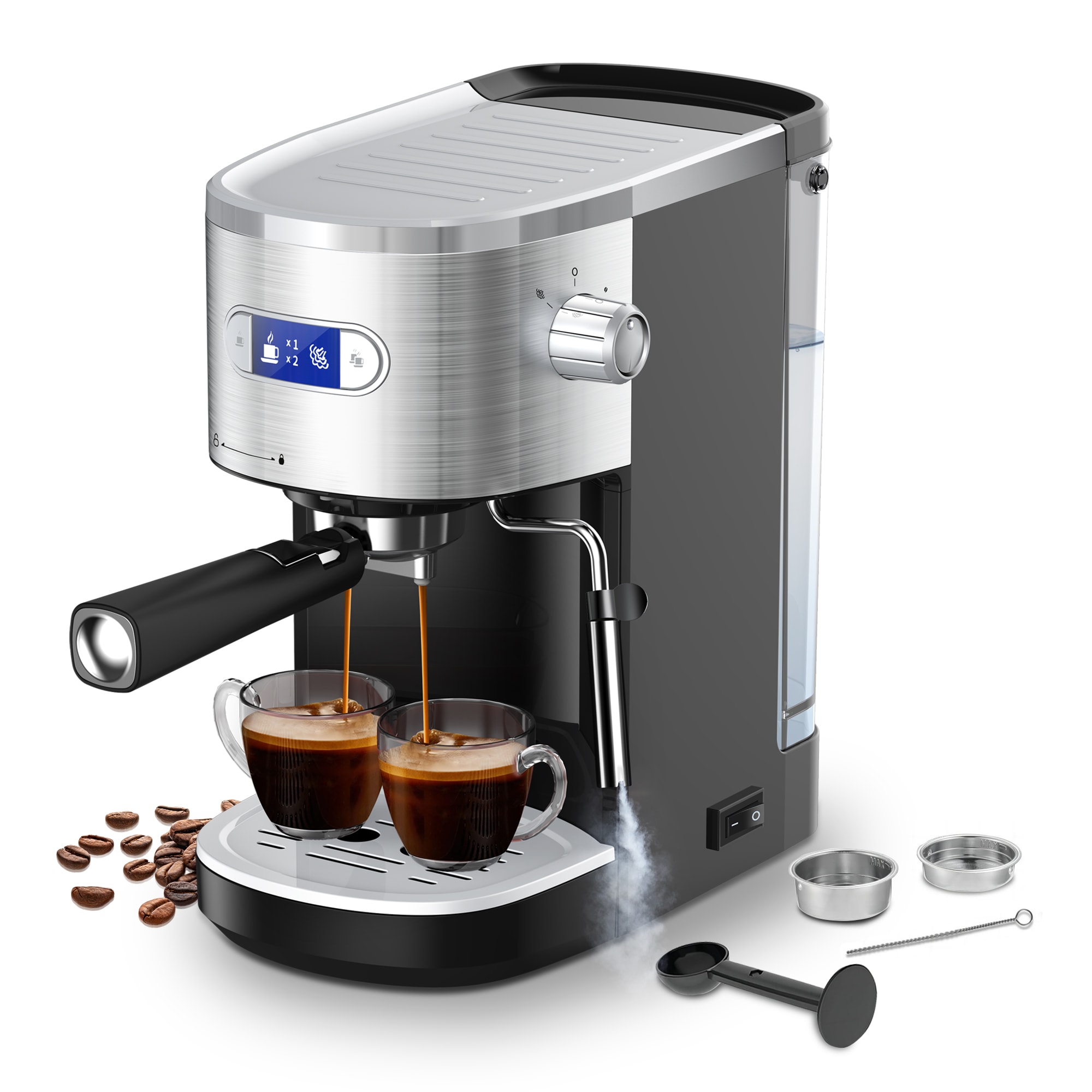 COWSAR LSCM8054H-BLACK 2 -Cup Programmable Residential Drip coffee maker with Automatic Shut-Off ( White )