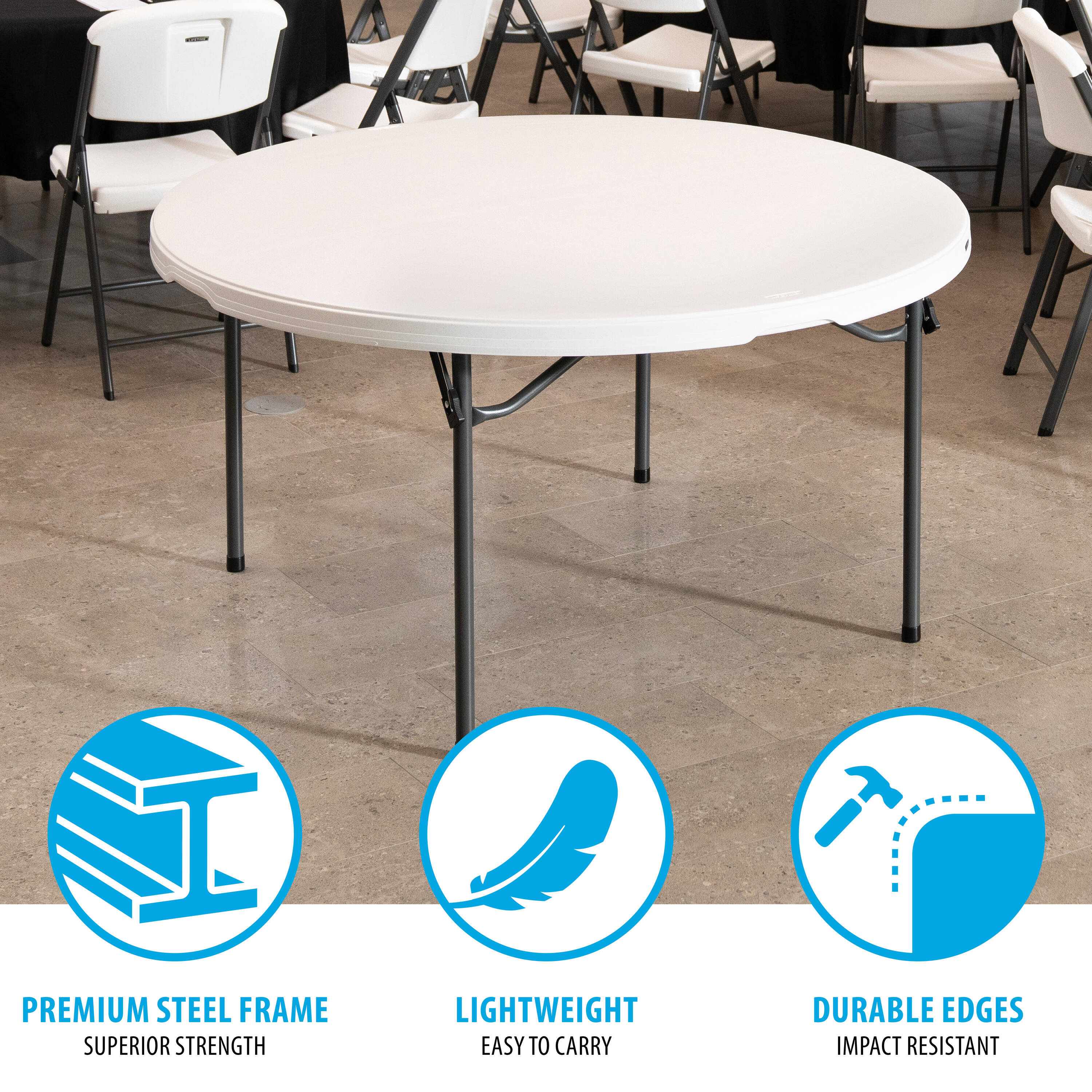 Lowes round folding deals table