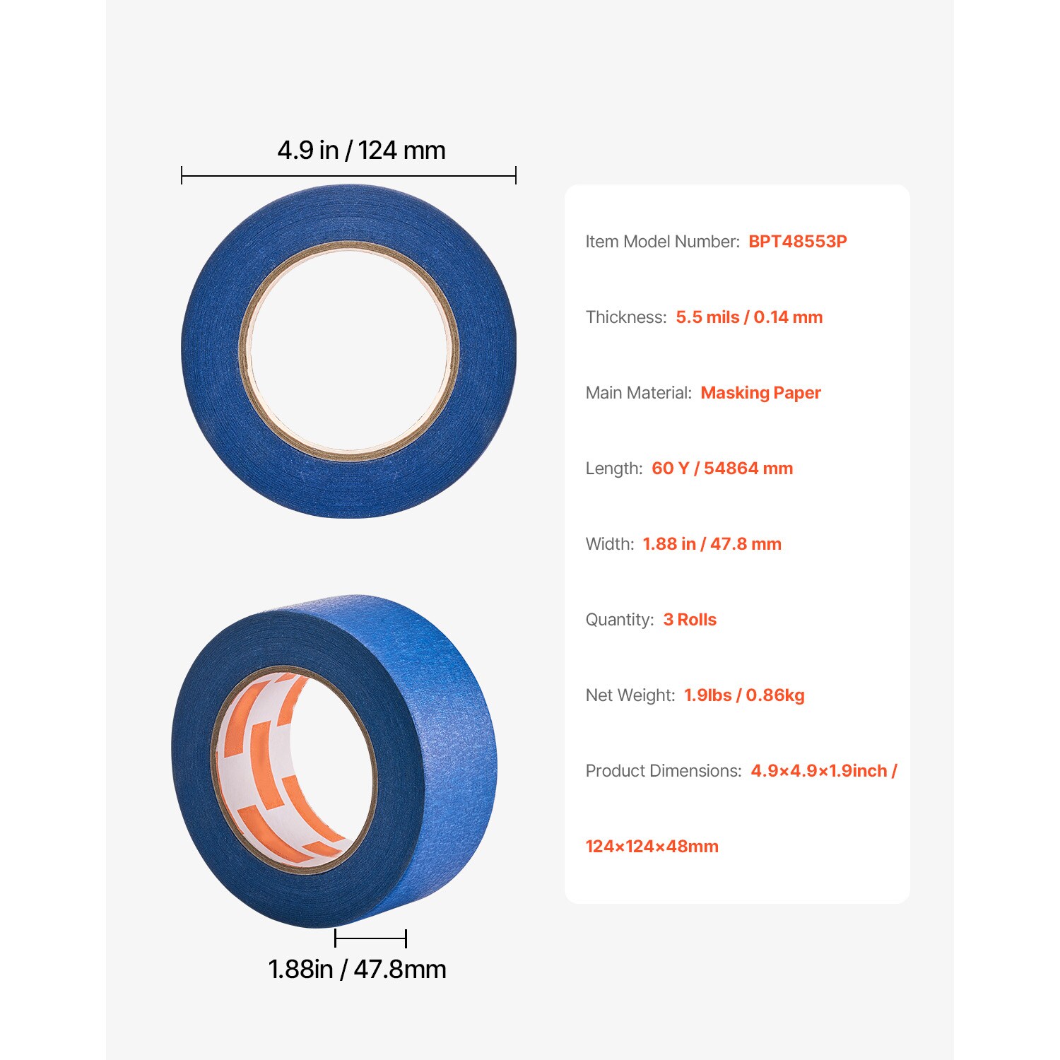 VEVOR SCZBJD60Y18806854V0 Masking-Tape-New - View #7