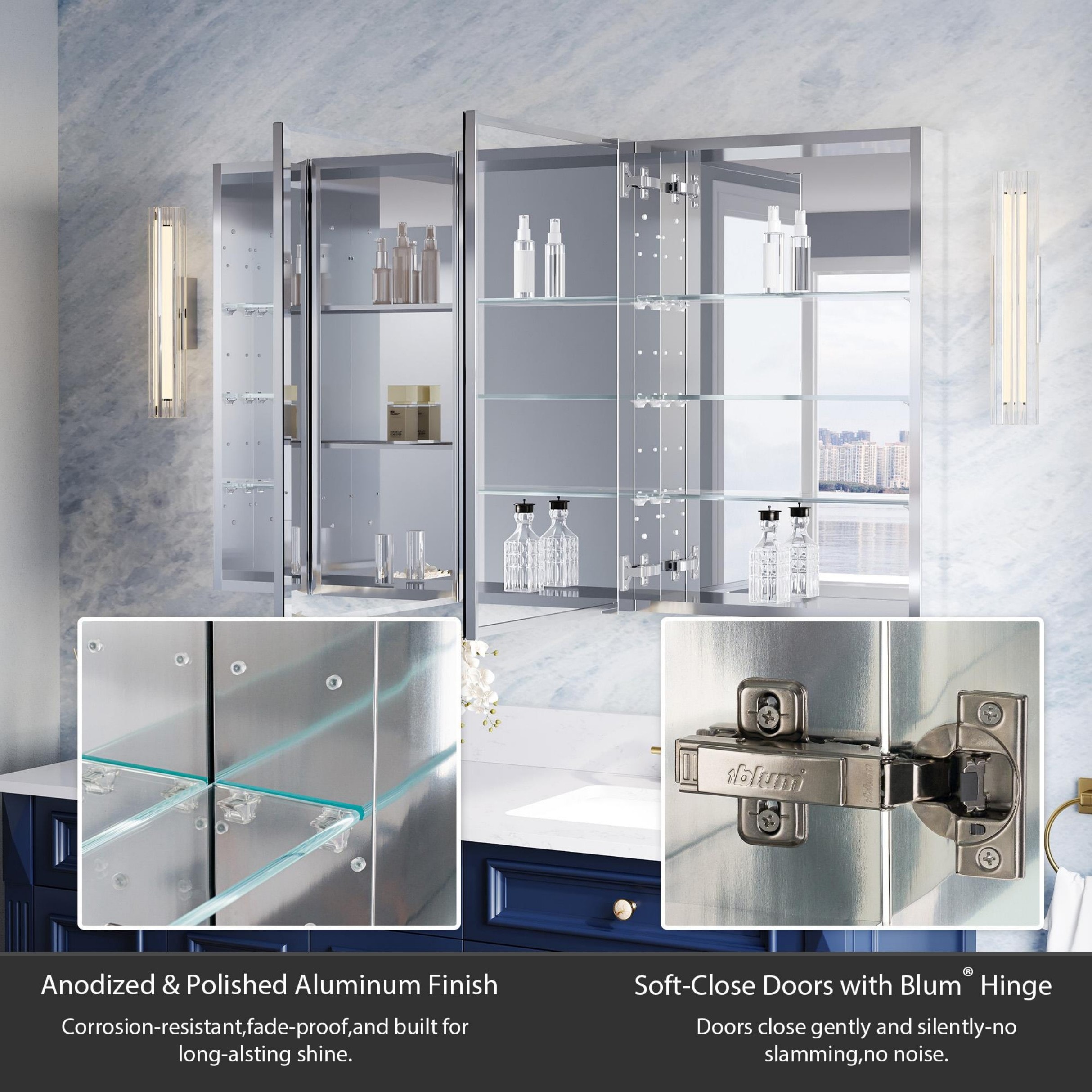 WELLFOR B20R1230MCB20L Bathroom-Wall-Cabinets - View #4