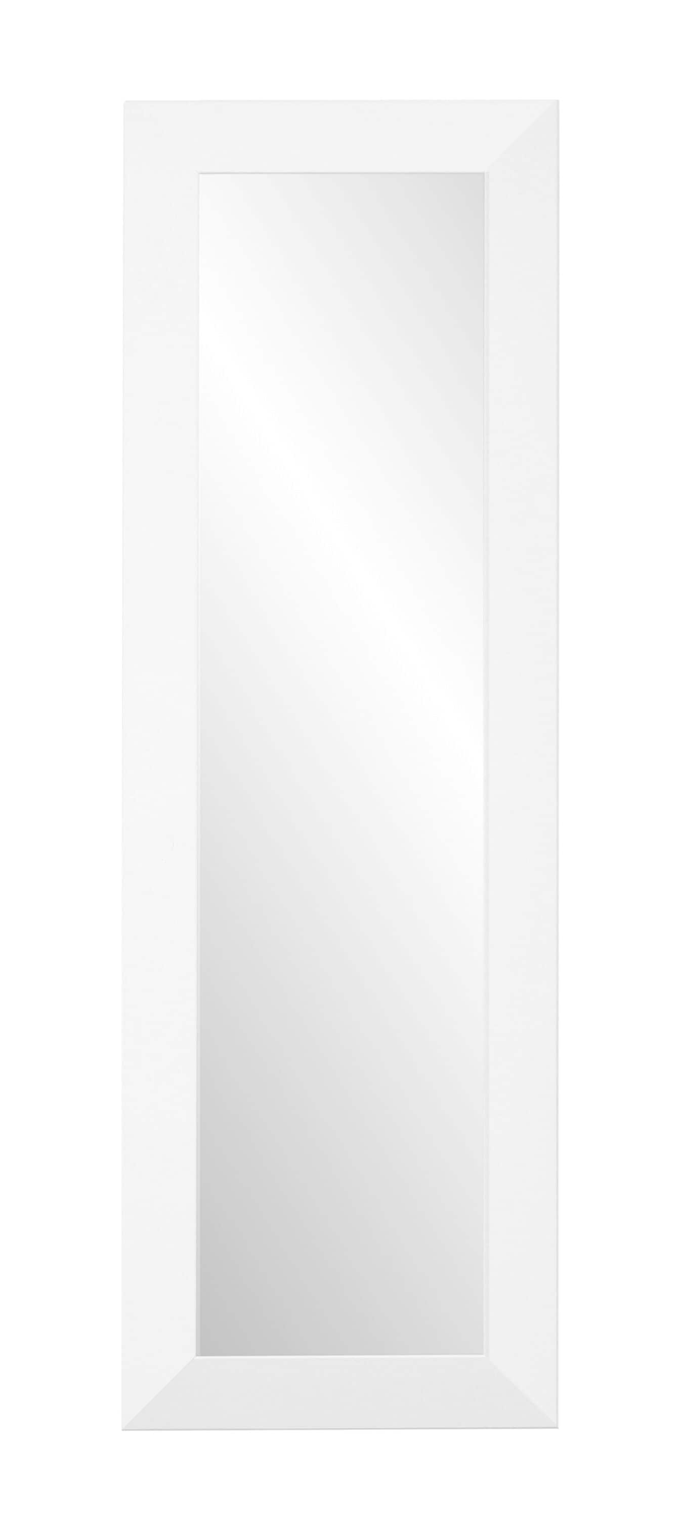 BrandtWorks BM3THIN-L3 21.5-Inches W x 55.0-Inches H Rectangle Matte White Framed Wall Mirror
