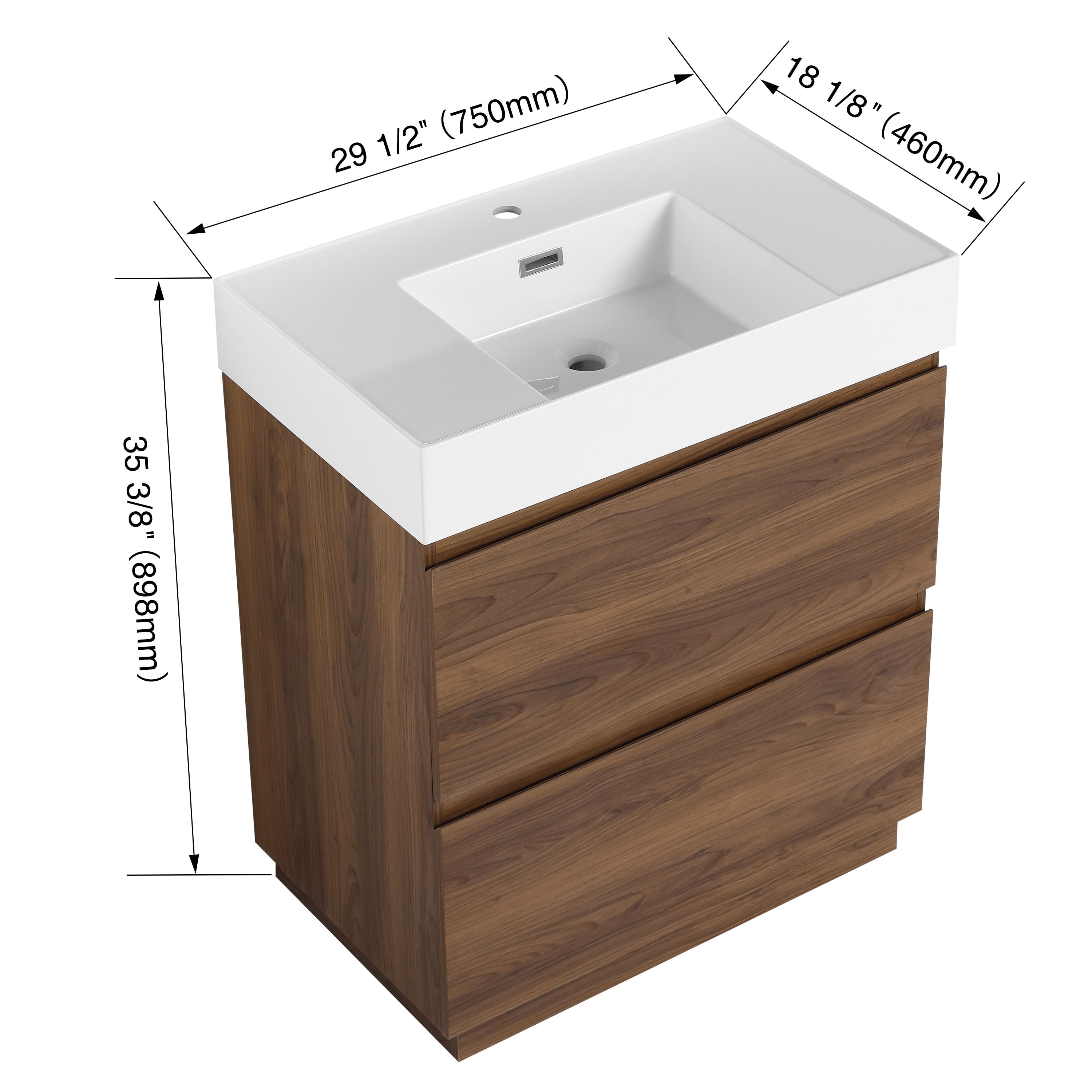 WELLFOR NIE-N7VT002-B Bath-Vanity-Combo - View #7
