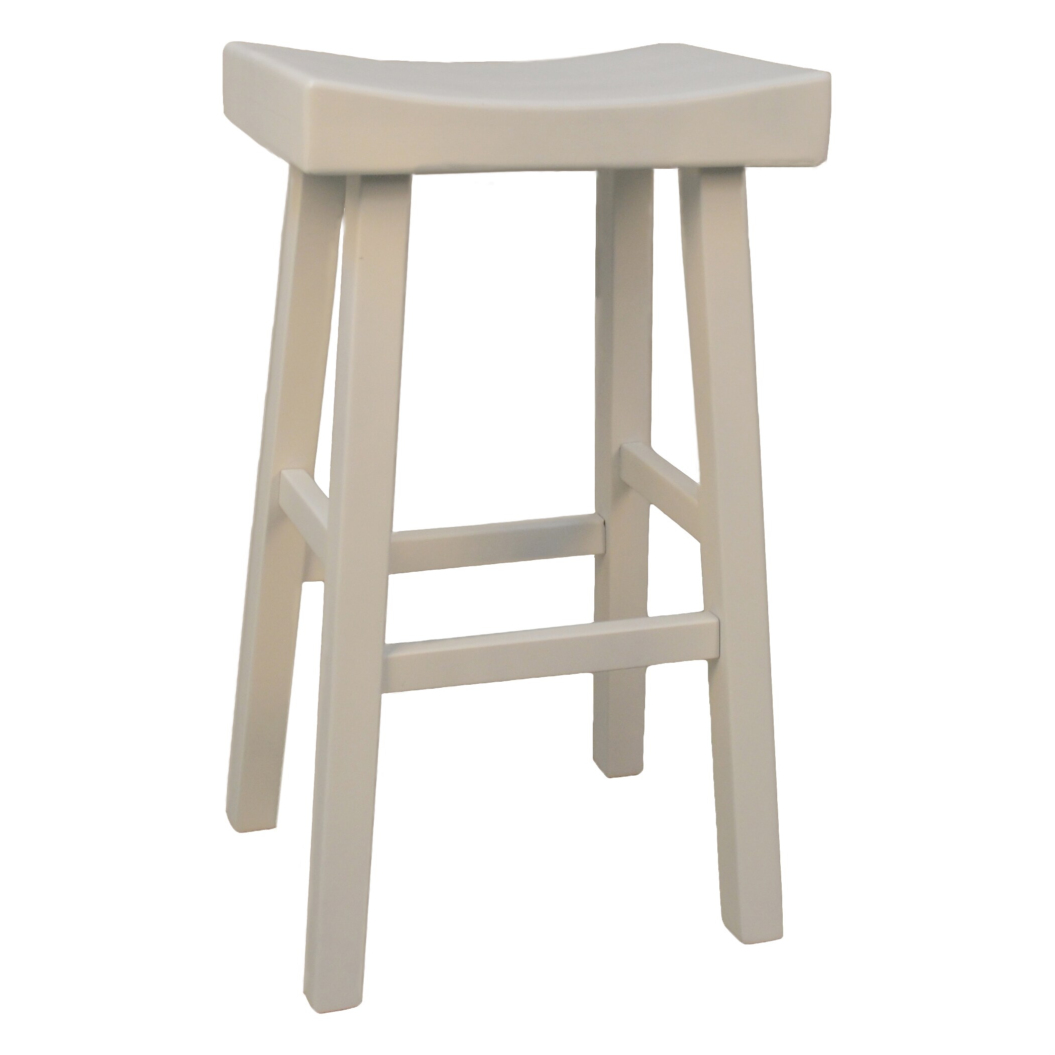 Carolina Cottage 548-30MW Colborn Antique white 30.0-Inches H Bar height Saddle seat Wood Bar Stool