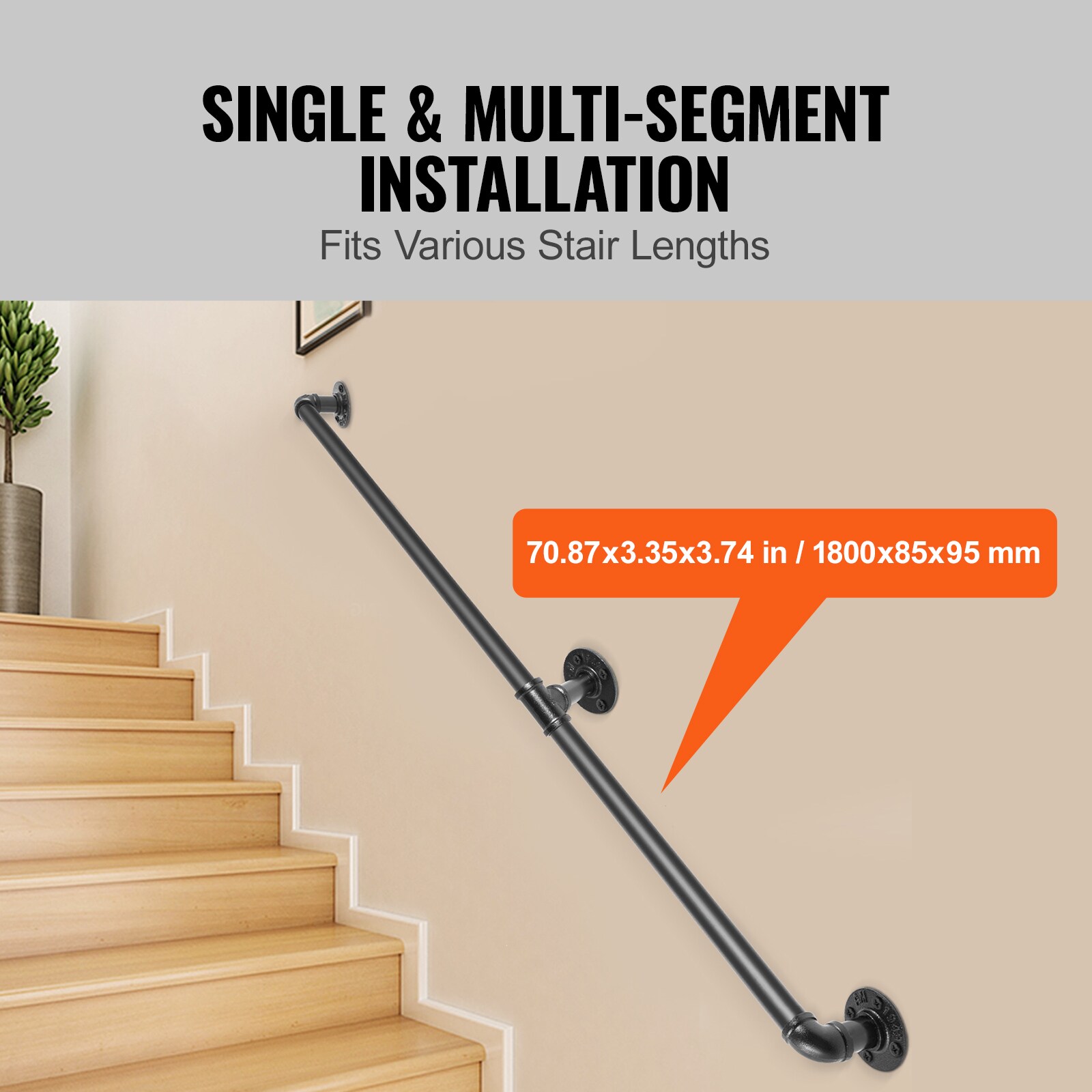 VEVOR BXGTFSLZ140CMDTSPV0 Interior-Stairpart-Railing - View #7