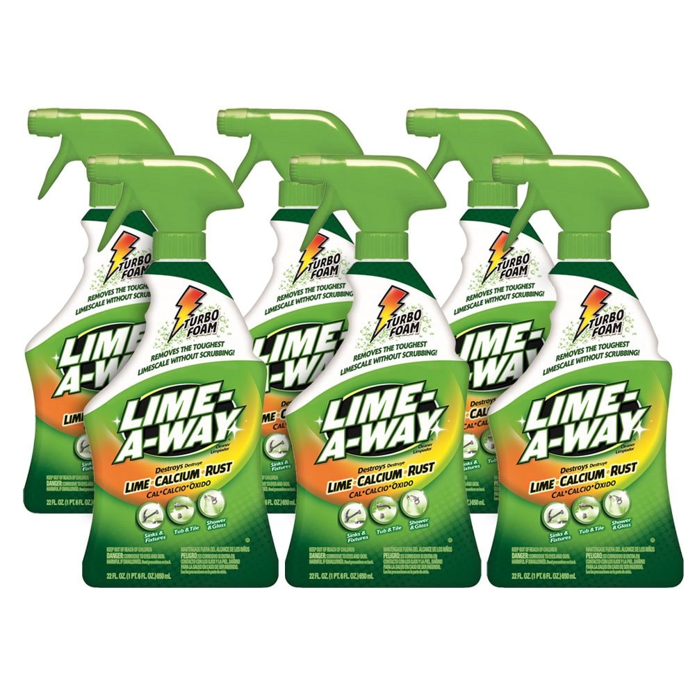 LIME-A-WAY  Bathroom Cleaner Removes Lime Calcium Rust 22 fl oz Spray (6 Pack)