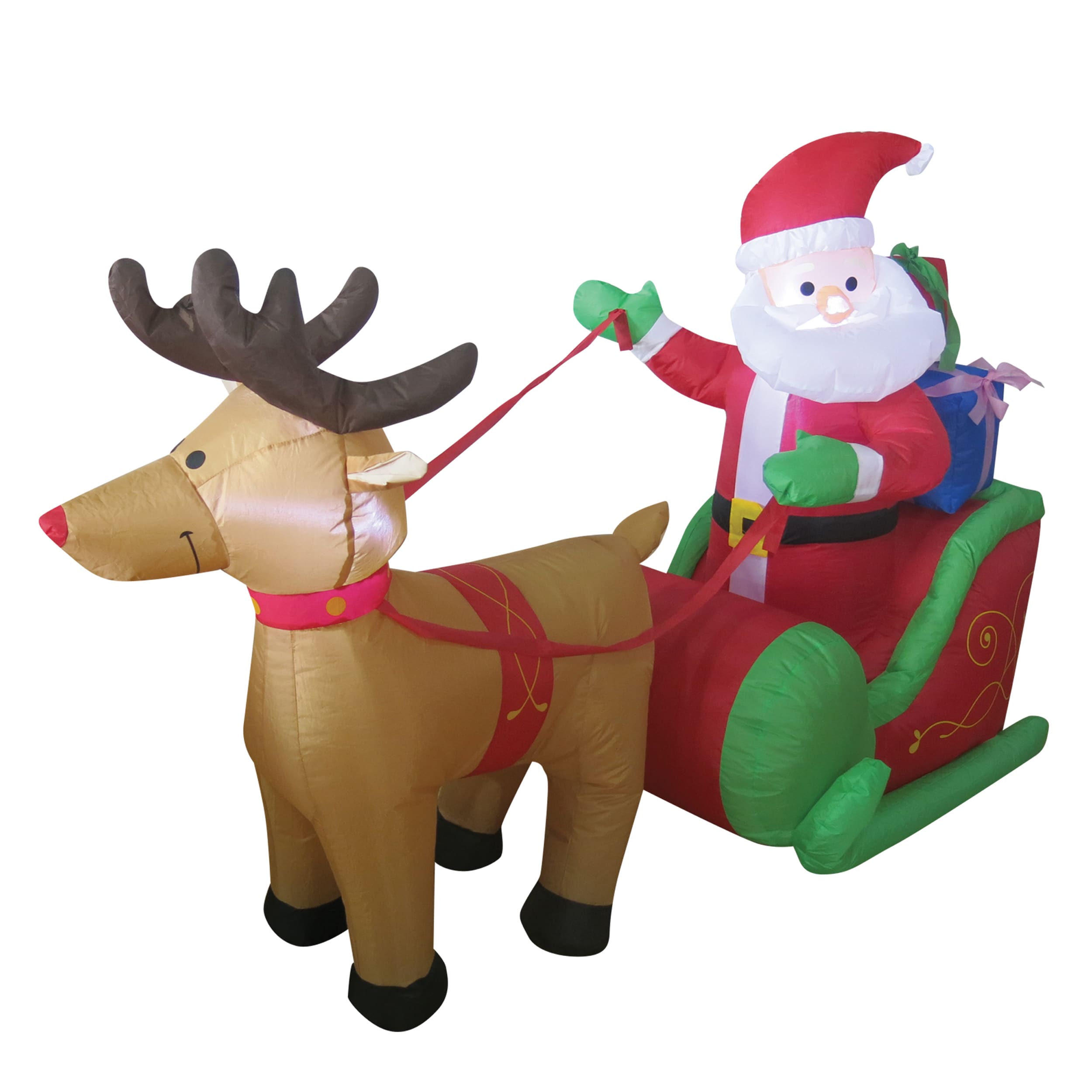 Brite Star 49-012-00 6-Feet Lighted Santa Christmas Inflatable