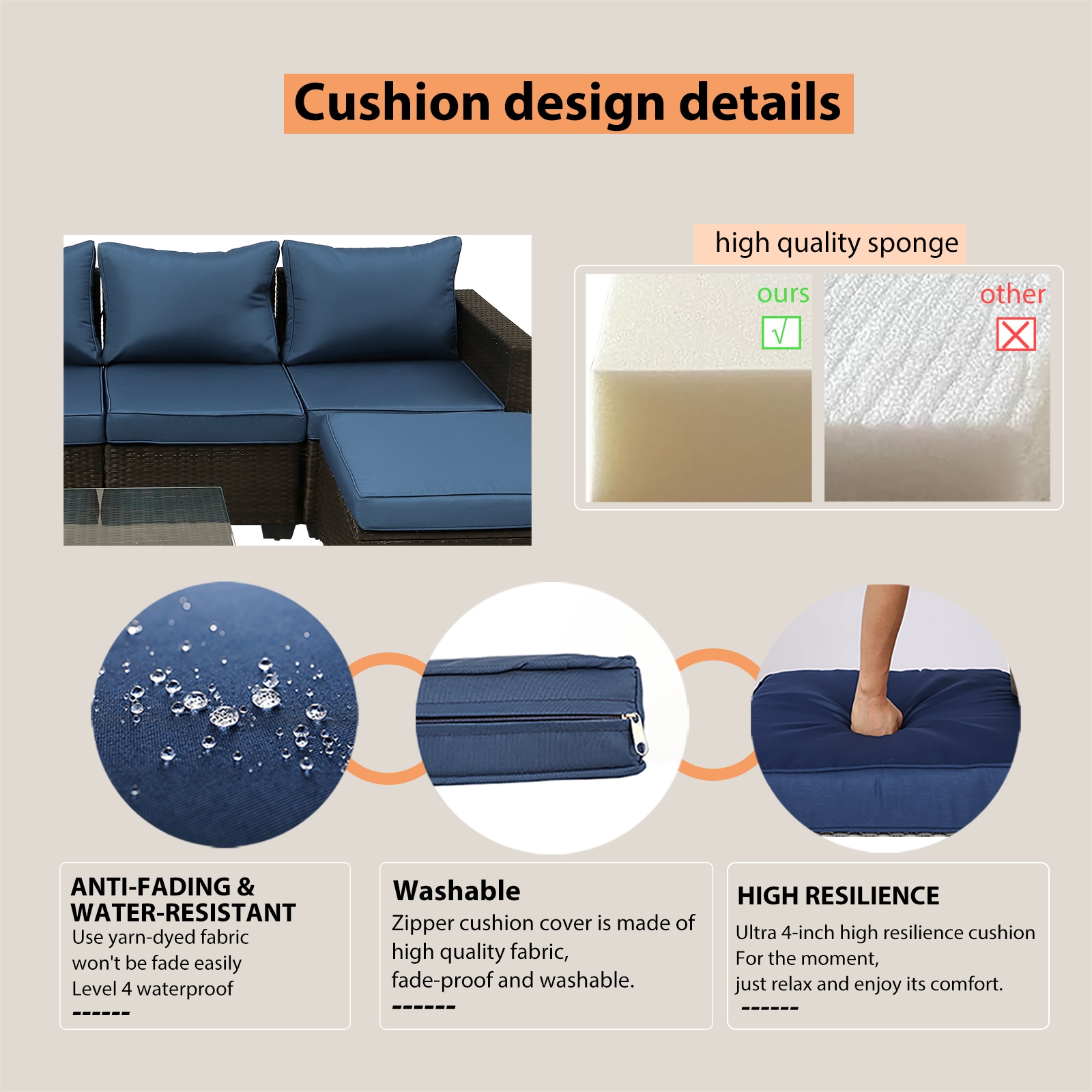 Runesay QCPATIO-26 Patio-Sofas-Daybeds - View #4