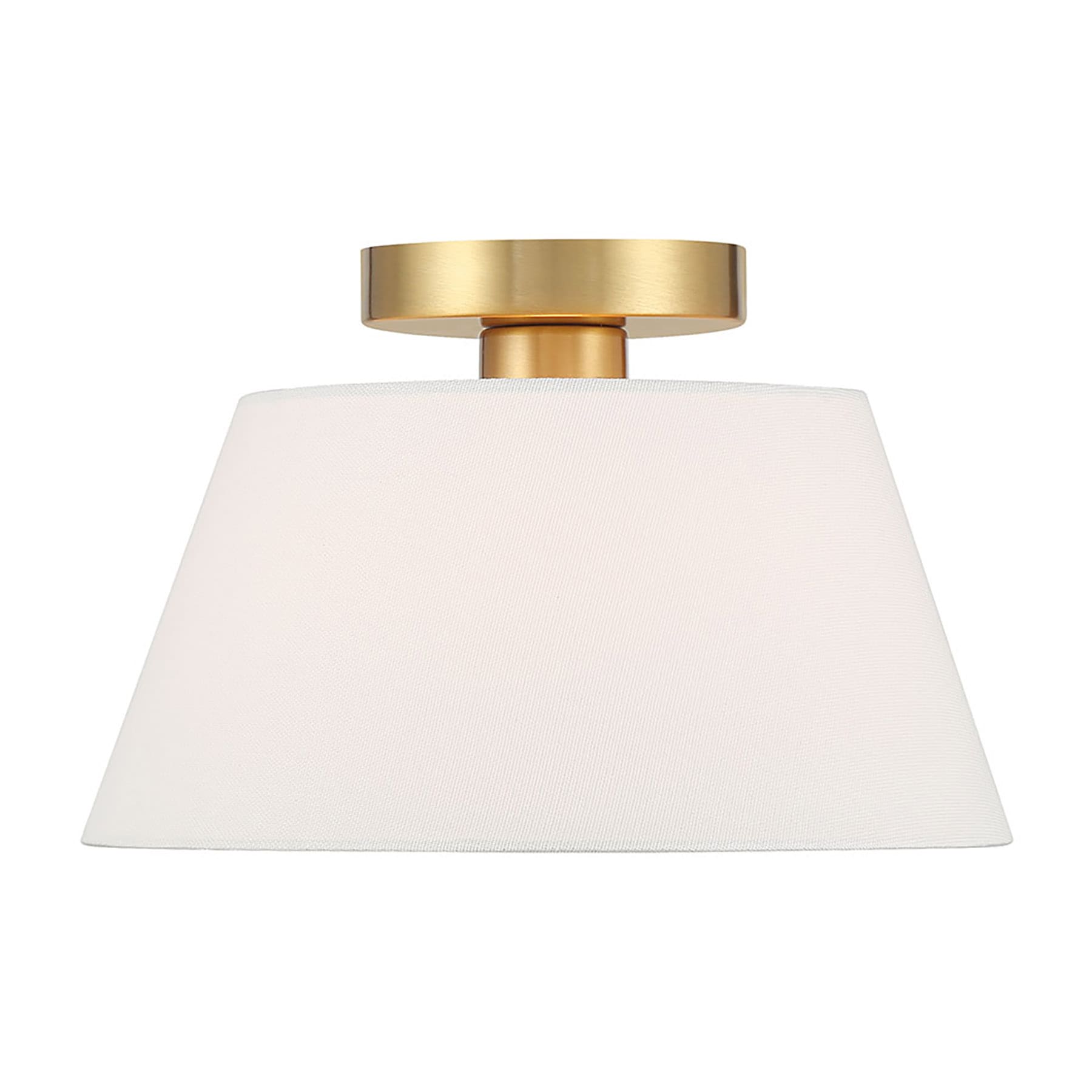 Meridian Lite Trends M60077NB Meridian 1 -Light 12-in Antique Brass Semi Flush Mount Light