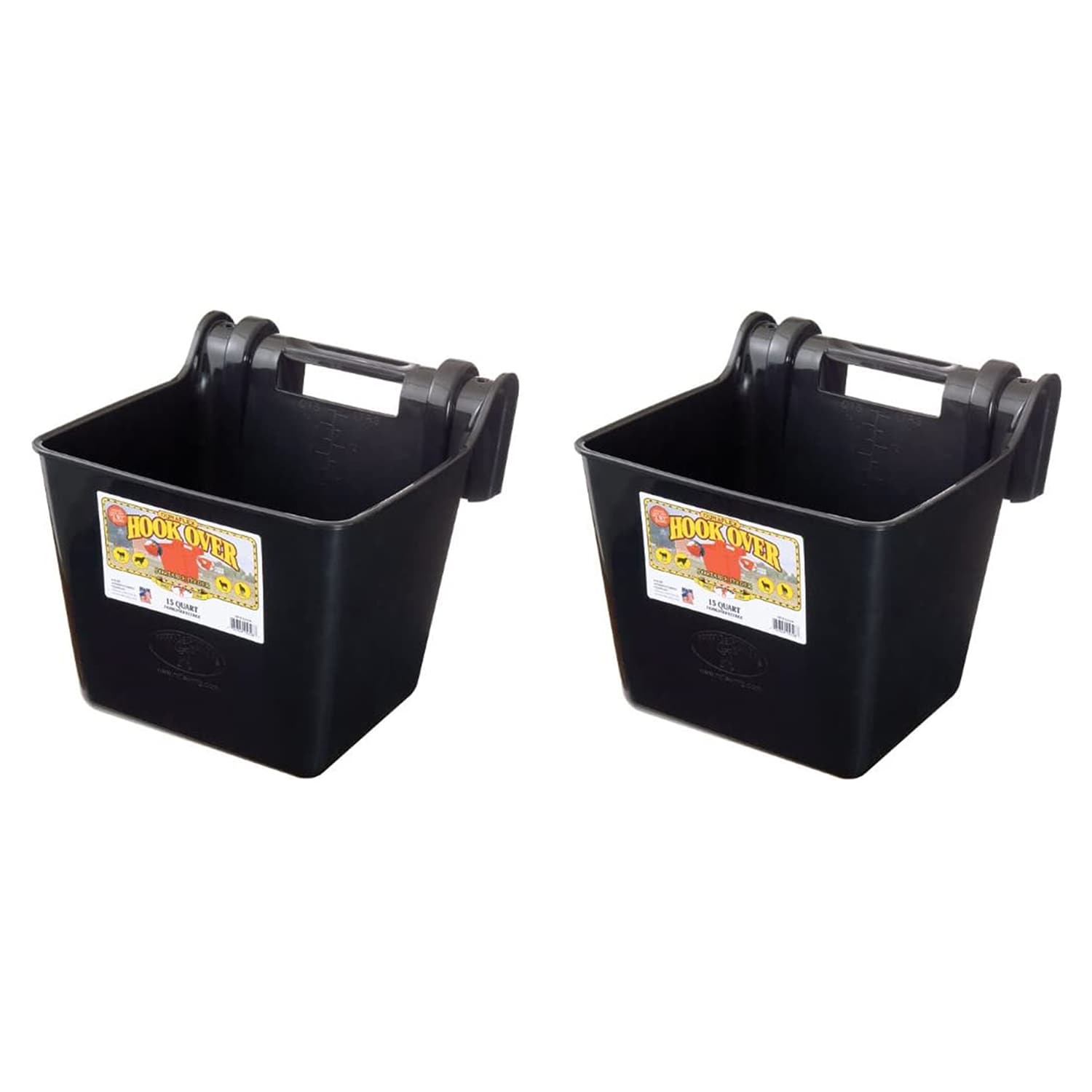 Little Giant -  HF15BLACK 15 qt. Mountable Plastic Hook Feeder Black (2 Pack)