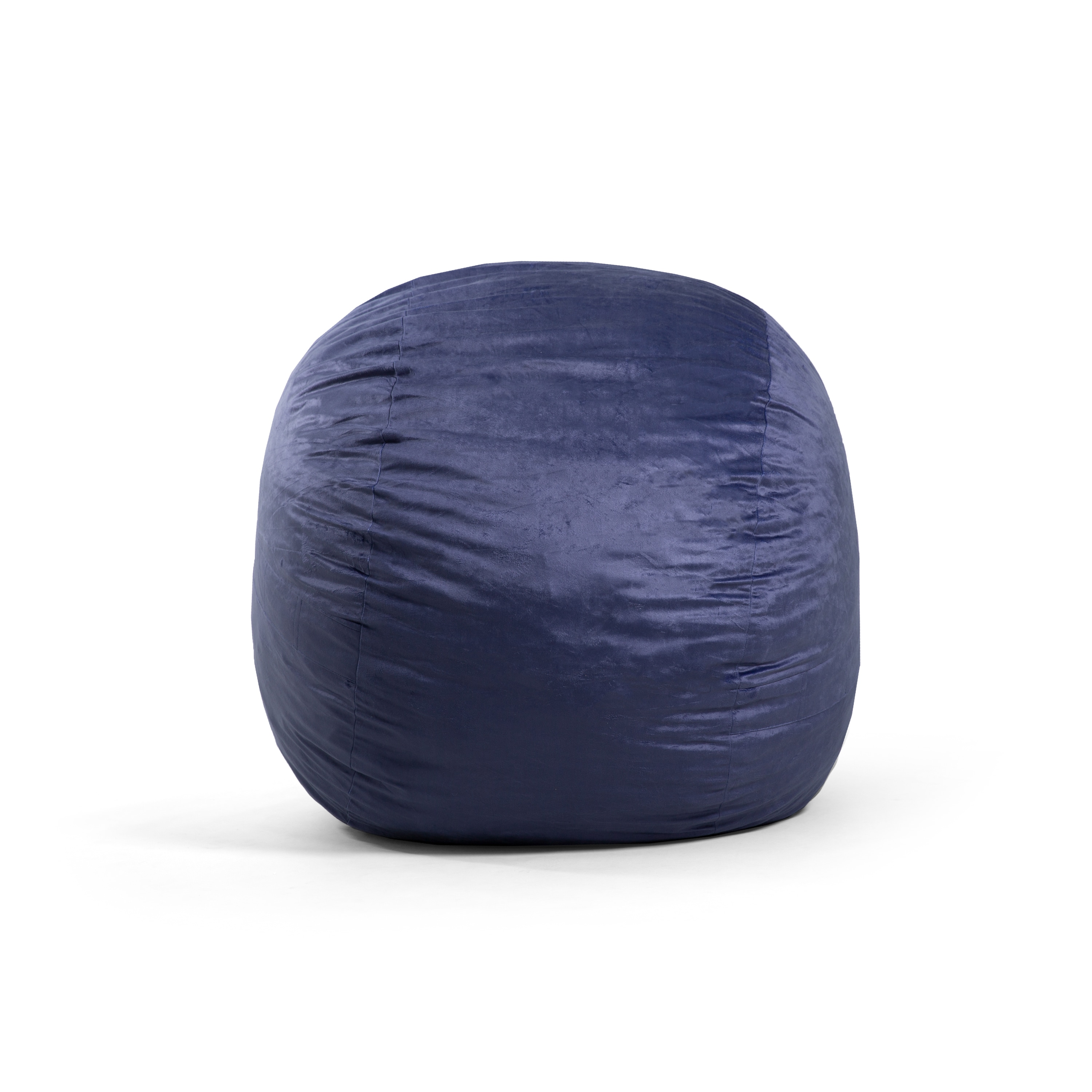 Midnight Blue Large Foam Filled Bean Bag Chair with Removable Plush Cover