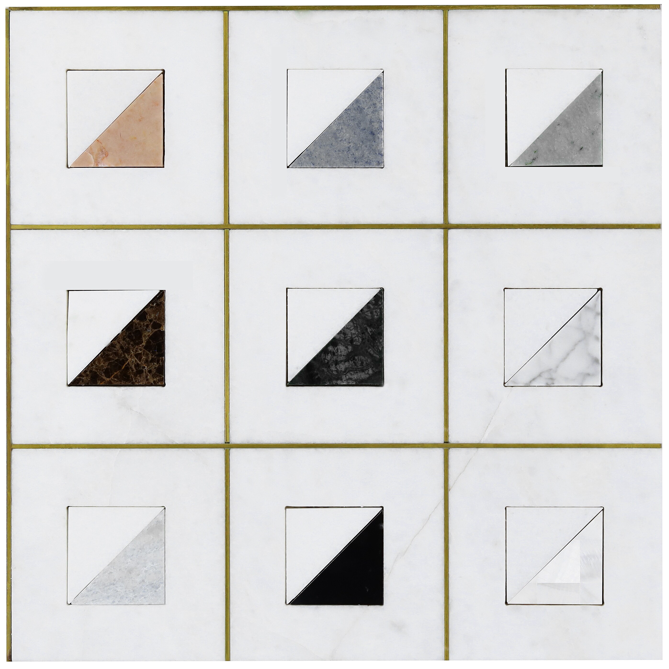 Artmore Tile EXT3RD109108 Sample - Precious Multicolor 4-in x 8-in Polished Patterned Wall Tile