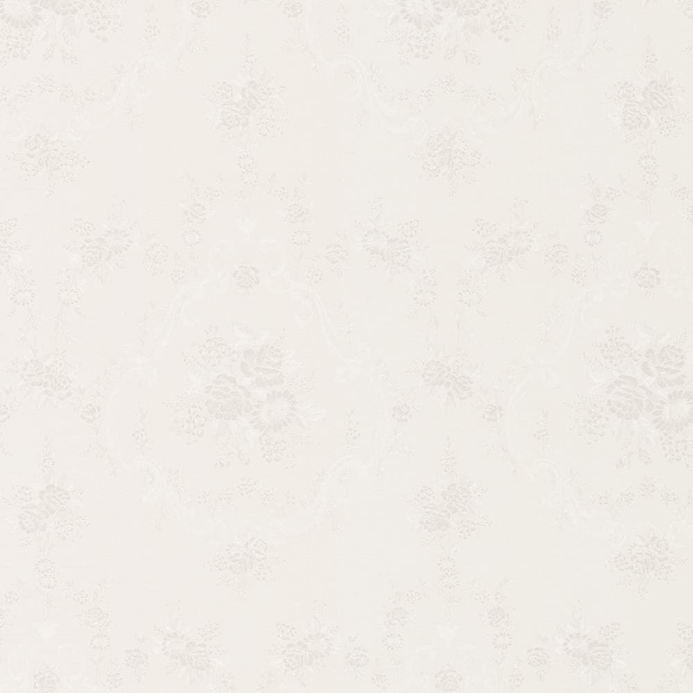 Norwall SL27500 Simply Silks 4 55-sq ft Pearl and white damask Vinyl Damask Prepasted Soak and Hang Wallpaper