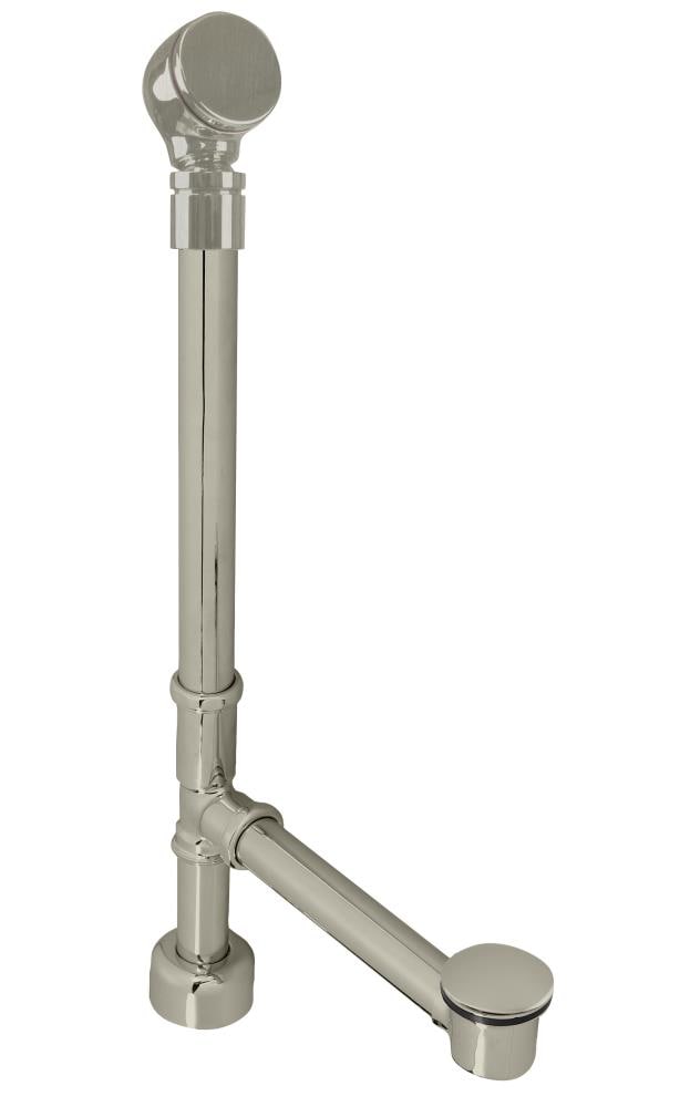 WESTBRASS D3261HKBJ-07 Bath Waste and Overflow All Exposed Illusionary Ball Joint with Ada Approved Tip-toe Drain, 22" Make-up, 17 Ga. Brass In Satin Nickel