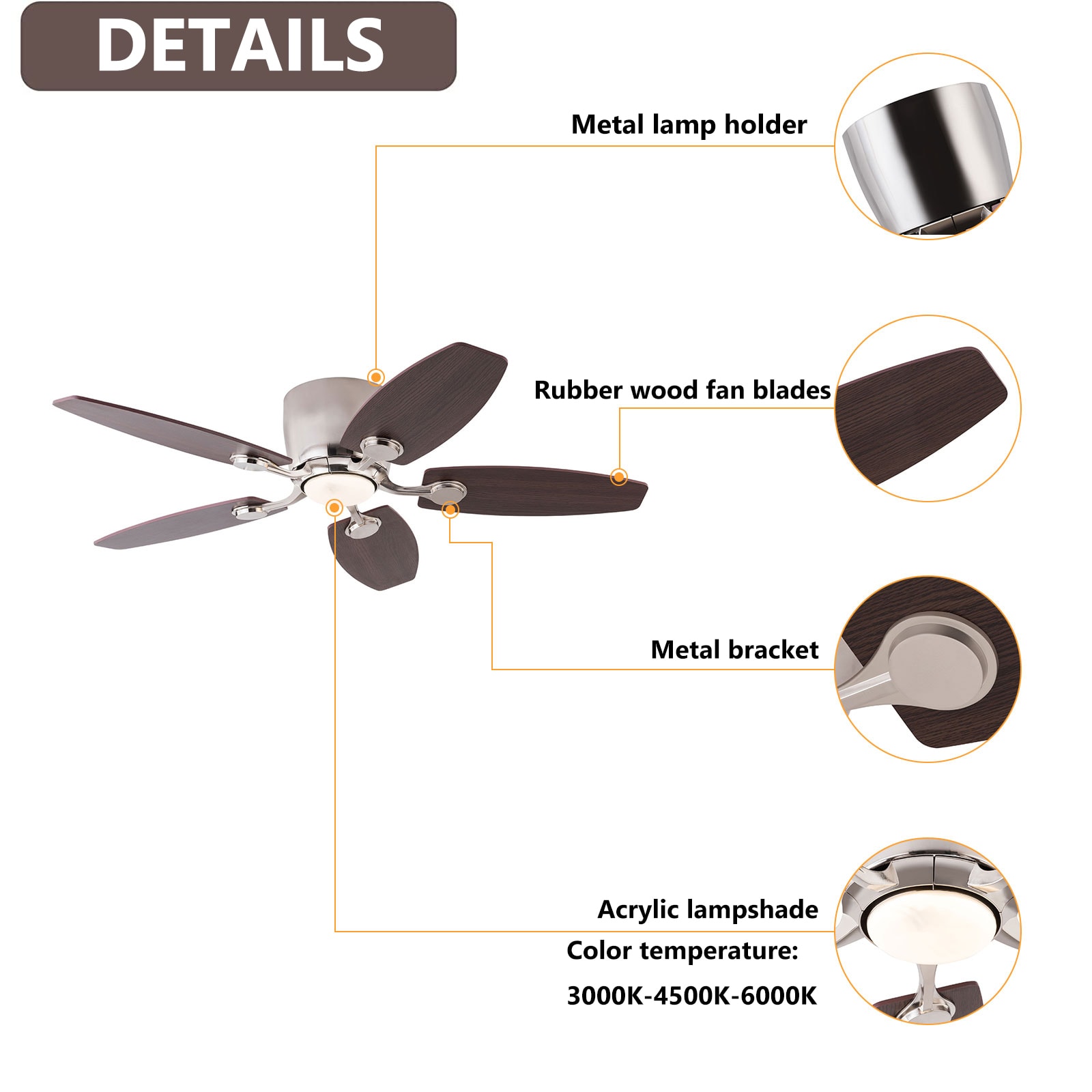 Oukaning JZUCOD-00420099 Ceiling-Fans - View #5