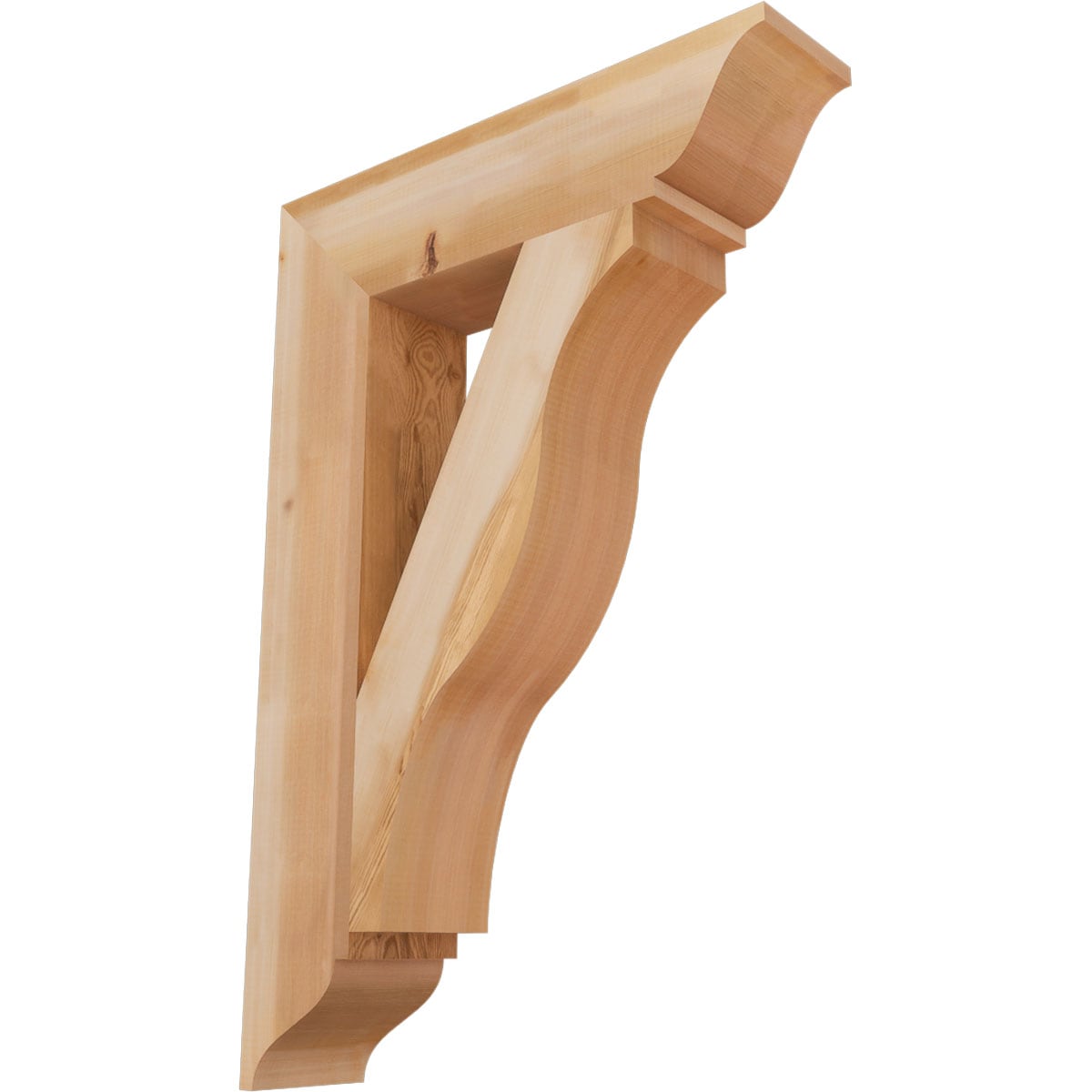 Ekena Millwork BKT06X26X38FST01SWR Funston traditional smooth 5-1/2-in x 26-in x 38-in Western red cedar Brown Wood Standard bracket
