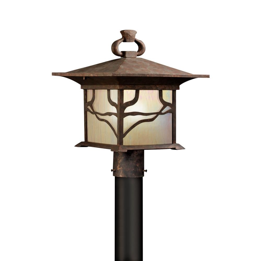 Kichler 9920DCO Morris 15-in Distressed copper Transitional Outdoor Light post lantern