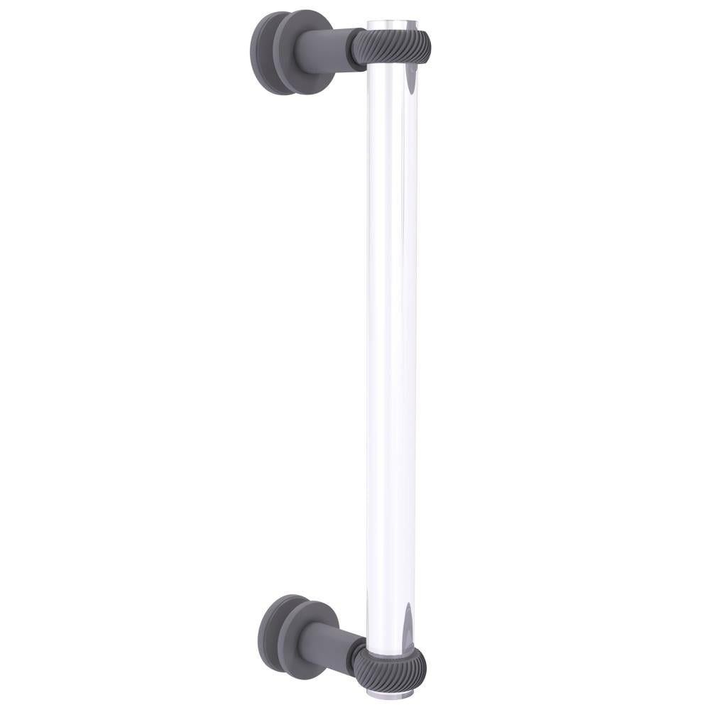 Allied Brass CV-407T-12SM-GYM Gray 12-Inches Hinged shower door Handle